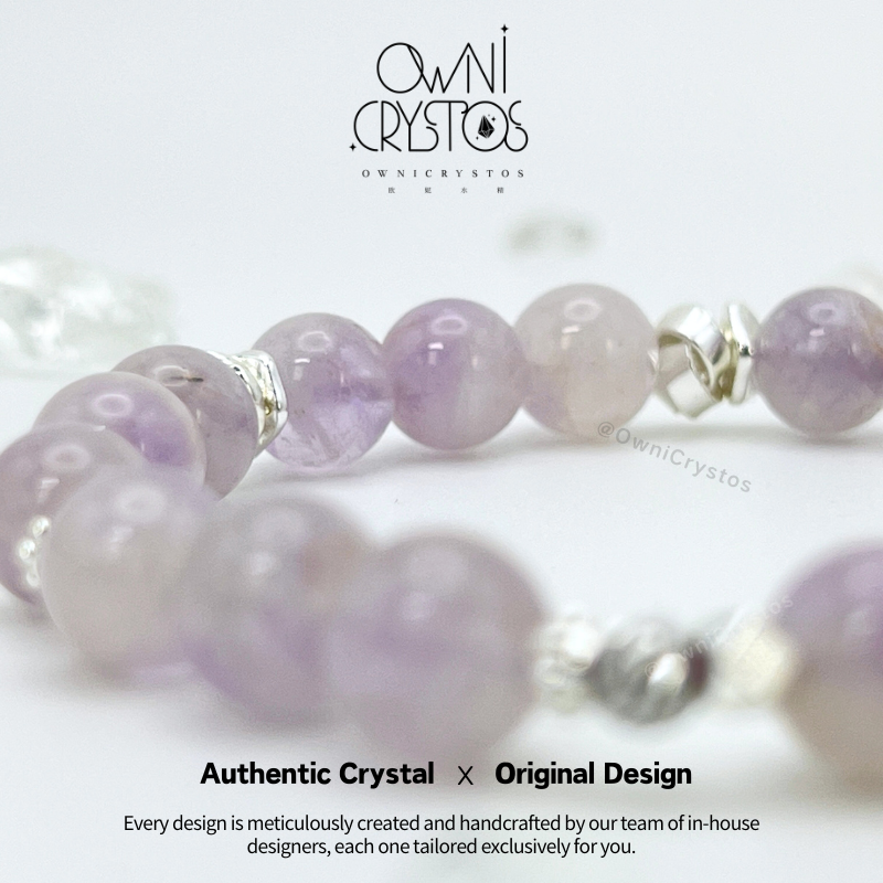 Lavender Amethyst Natural crystal bracelet unisex