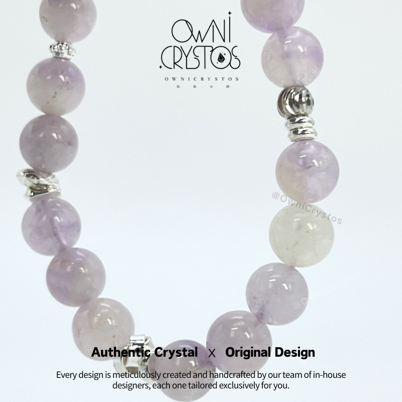 Lavender Amethyst Natural crystal bracelet unisex