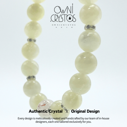 Relief Stress White Moonstone unisex Natural Crystal bracelet