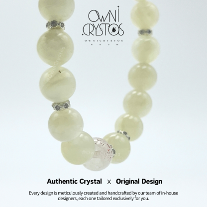Relief Stress White Moonstone unisex Natural Crystal bracelet