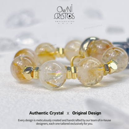 Fortune Wealth Boost Citrine Natural crystal keychain bag charm unisex