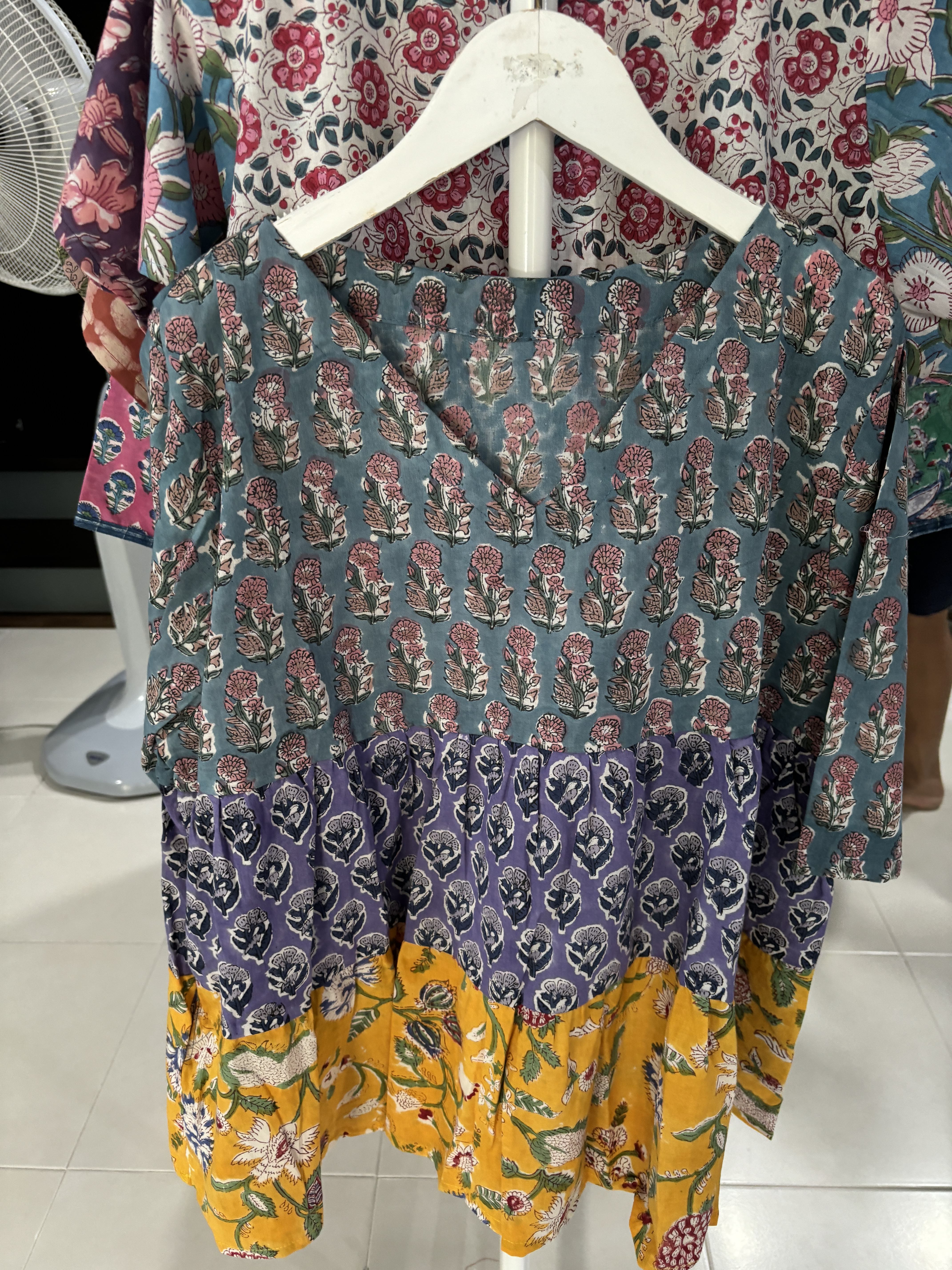 Indian Cotton V Neck Top