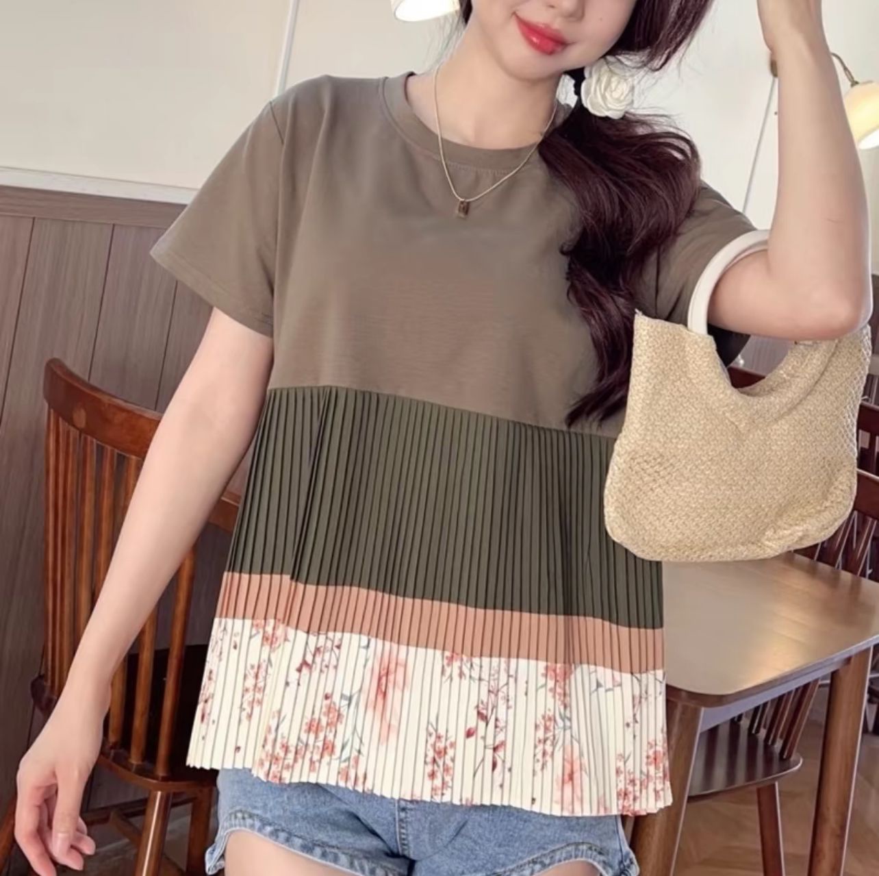 HC Pleated Flora Top