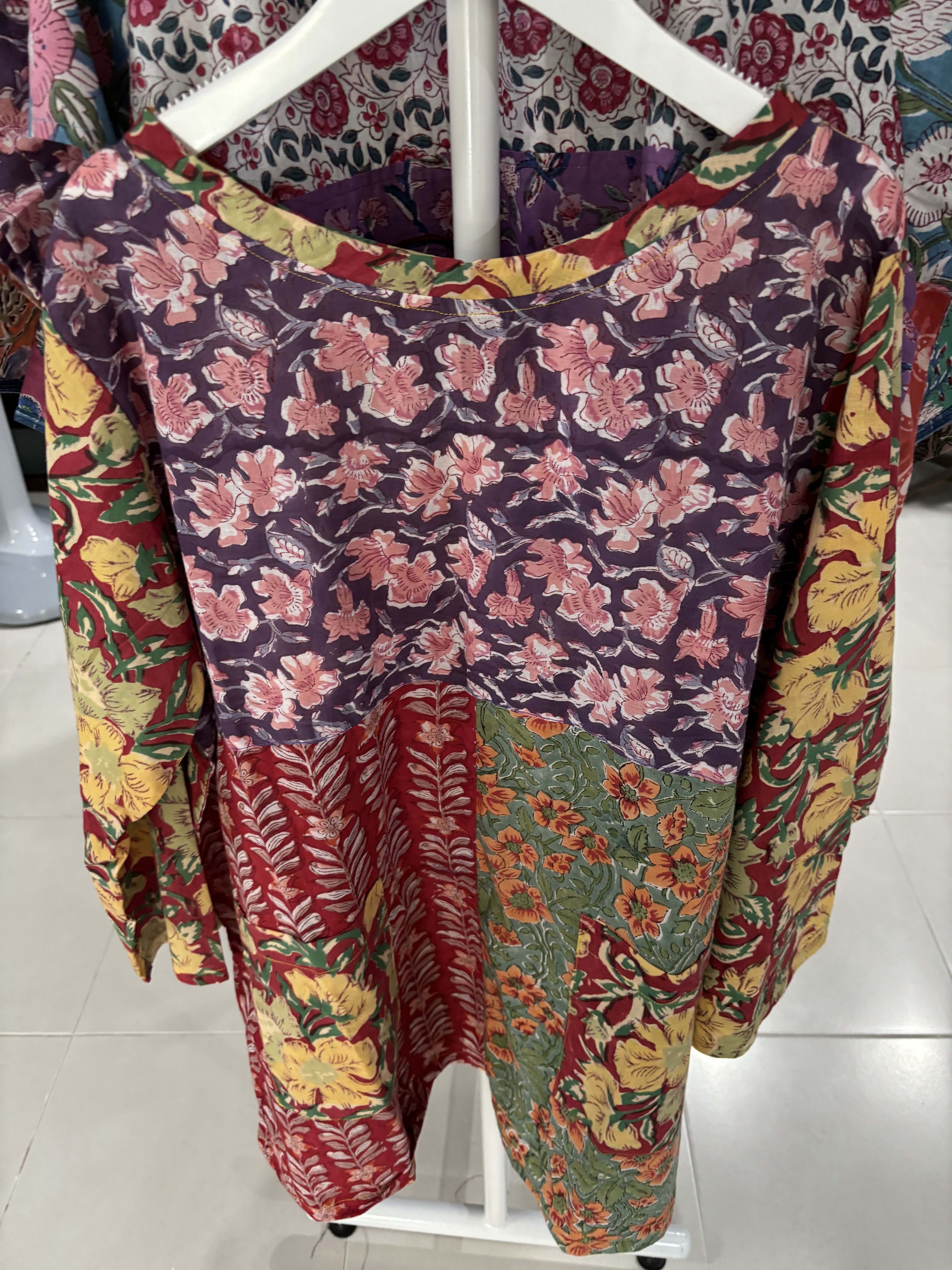 Indian Cotton Long Sleeves Dress