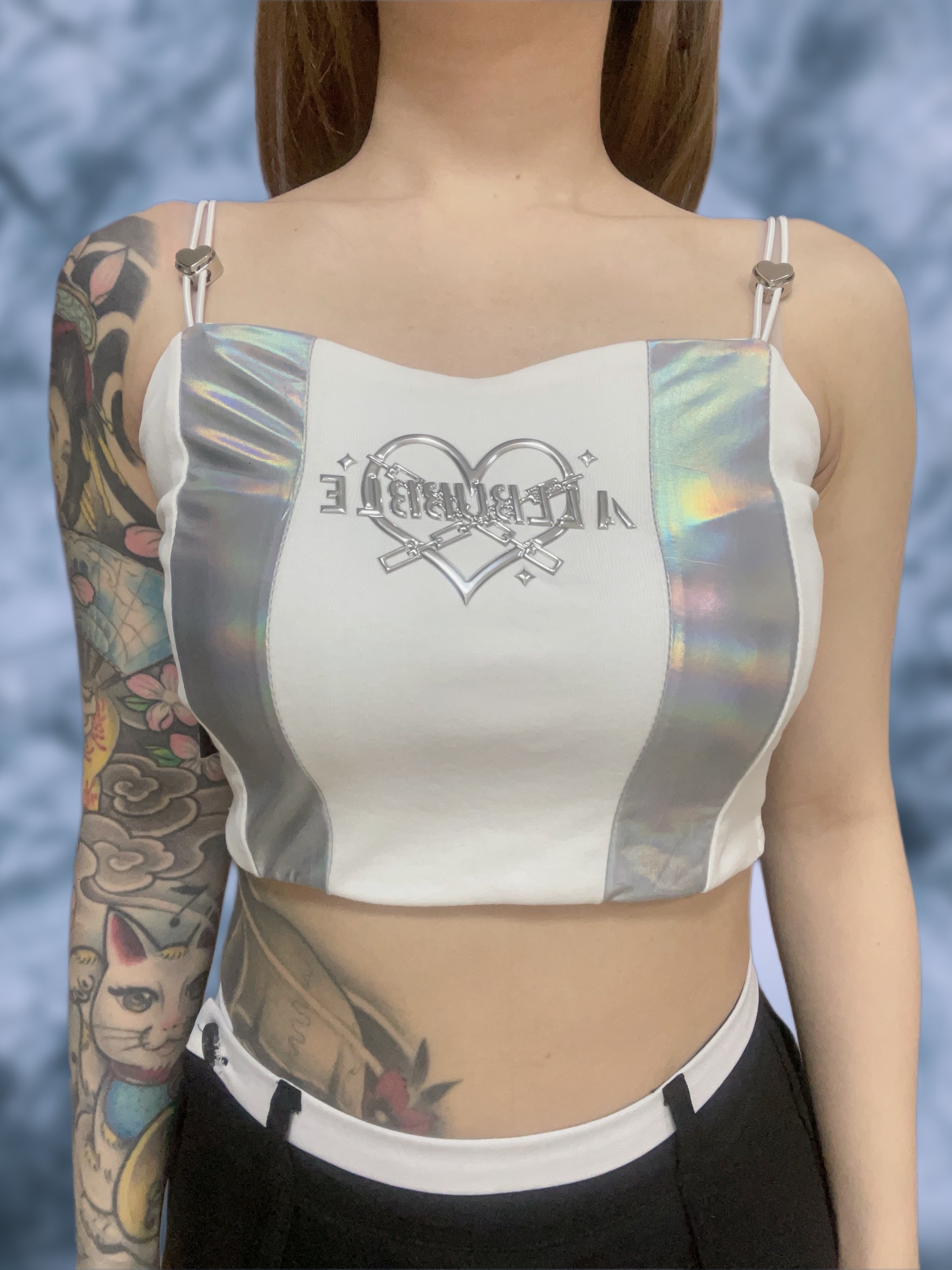metallic hearts crop