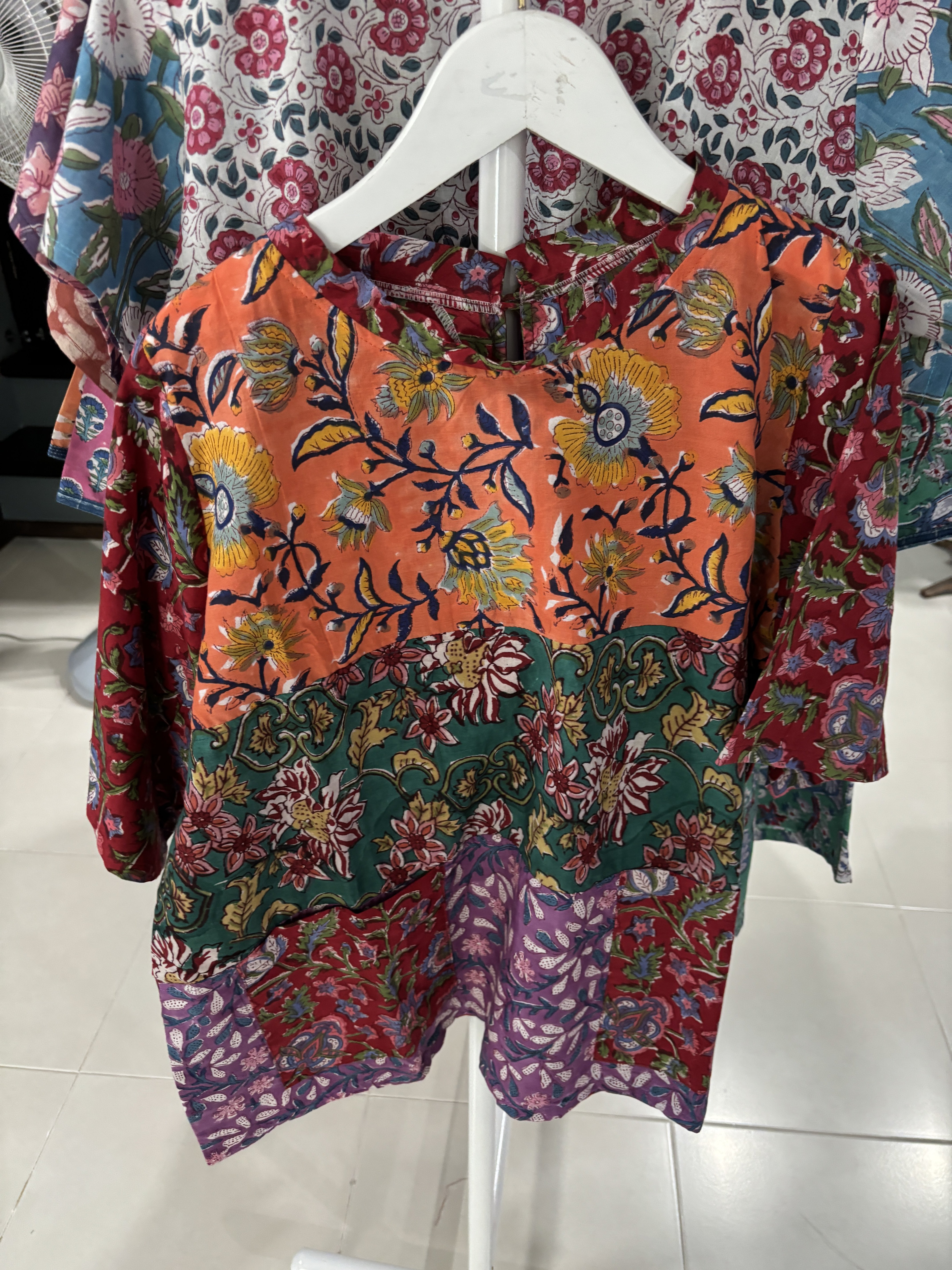 Indian Cotton Round Neck Short Sleeves 2