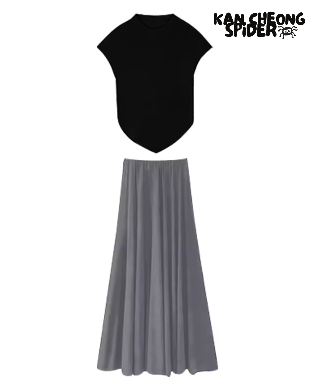 Korean Cotton Casual Comfy Top & Skirt Set