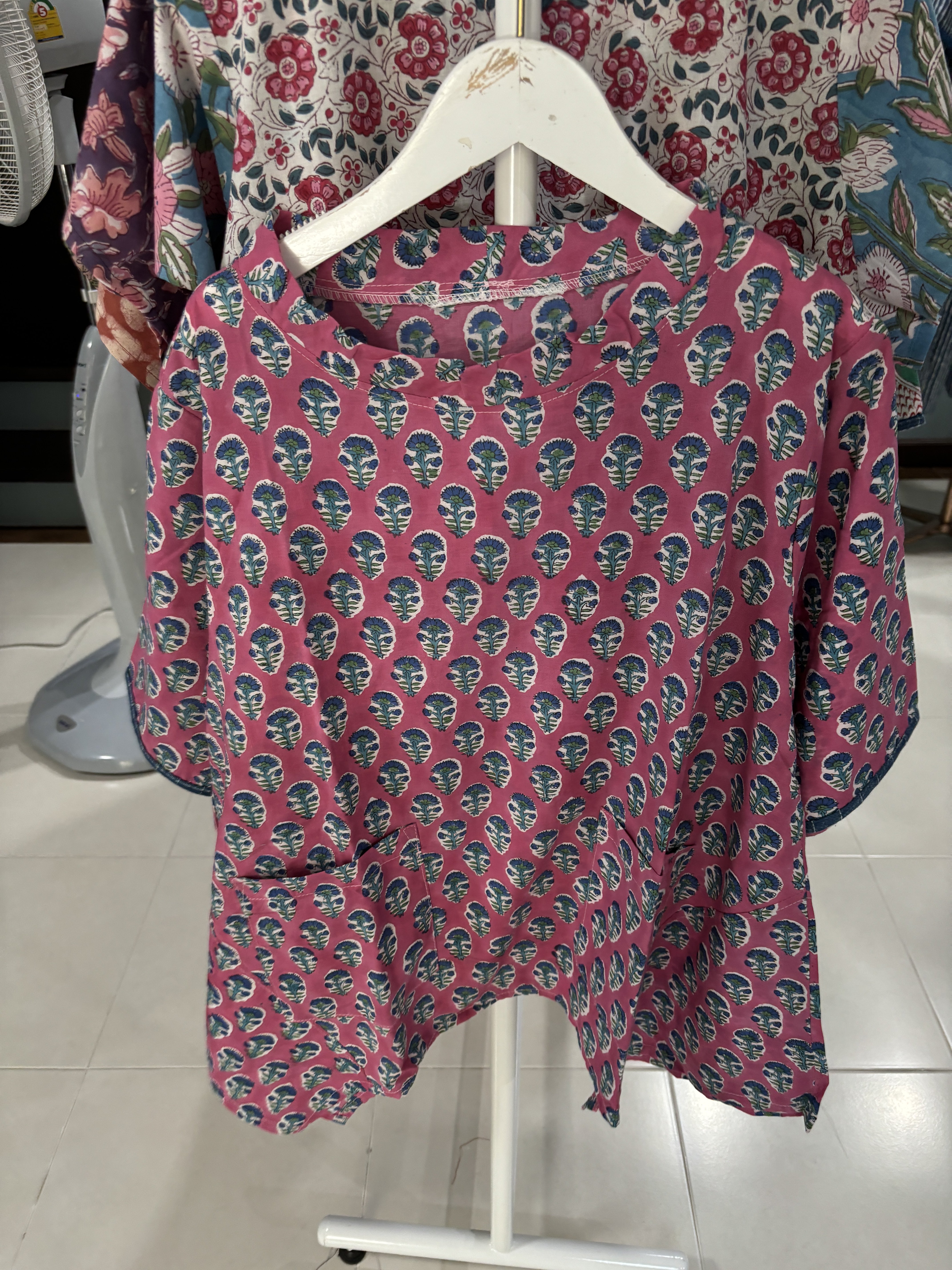 Indian Cotton Round Neck Quarter Sleeves