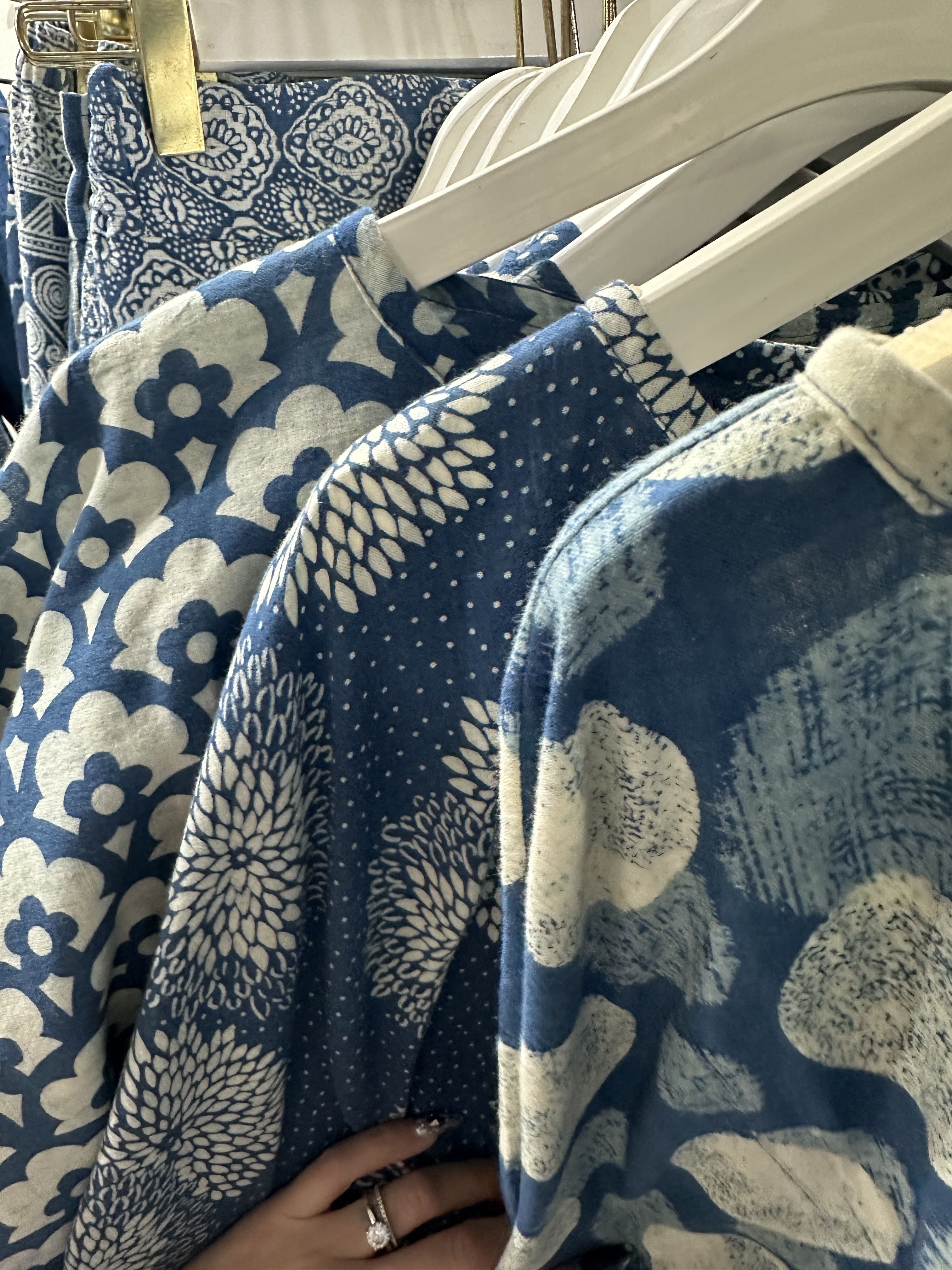 Indigo Butterfly Sleeve Top