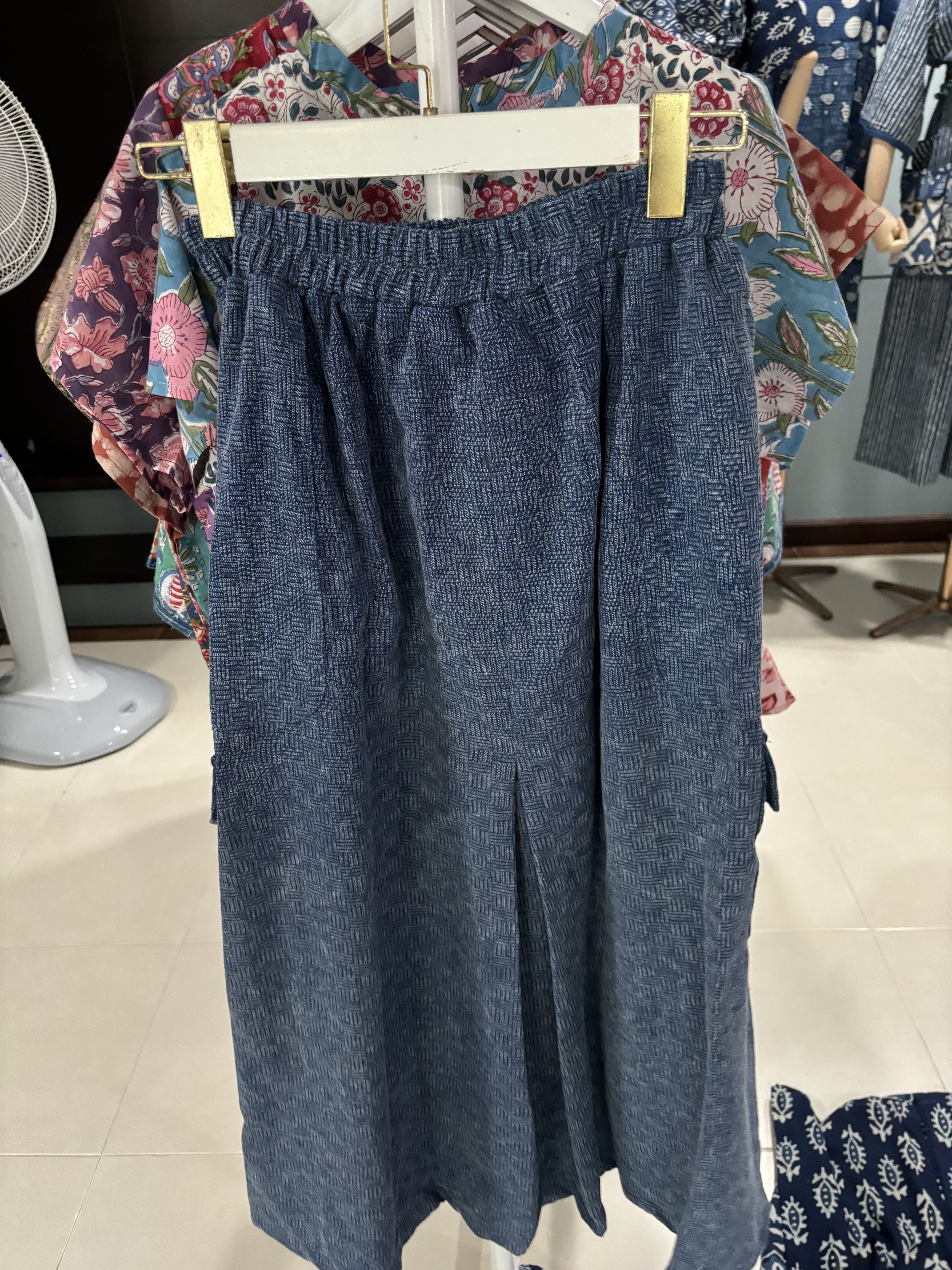 Indigo Long Skirt Bricks