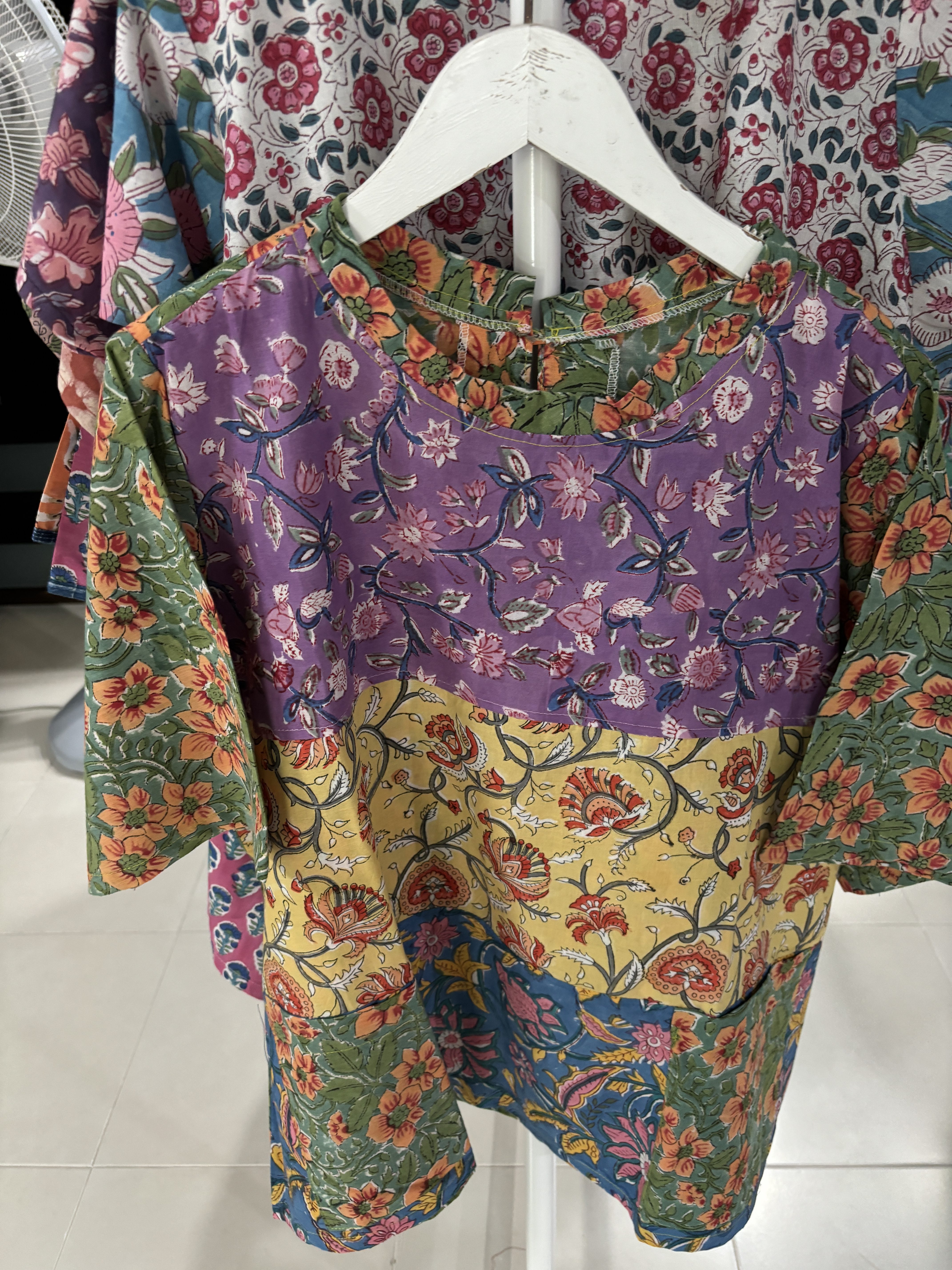 Indian Cotton Round Neck Short Sleeves 2