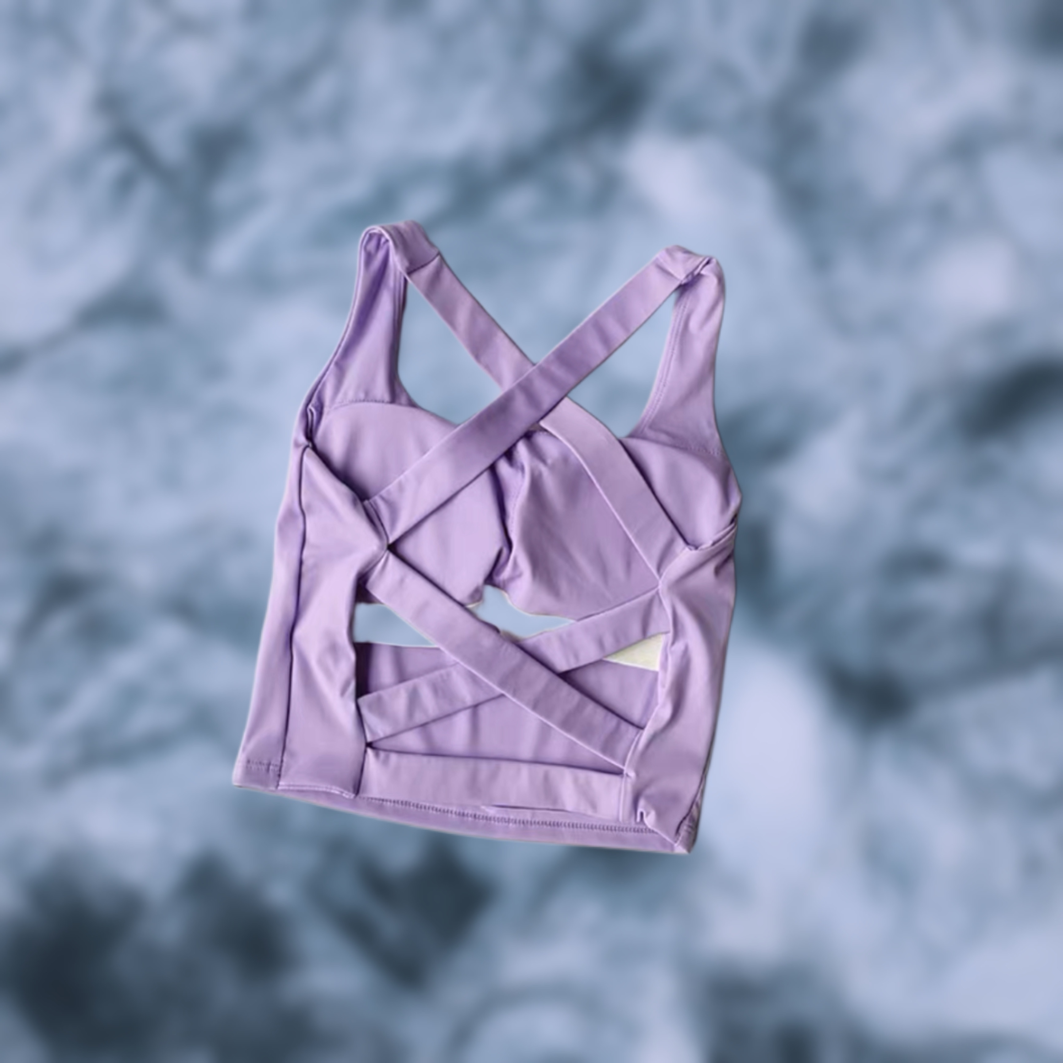 Sleeveless Halter Thick Cross Back Front Zip Sports Bra