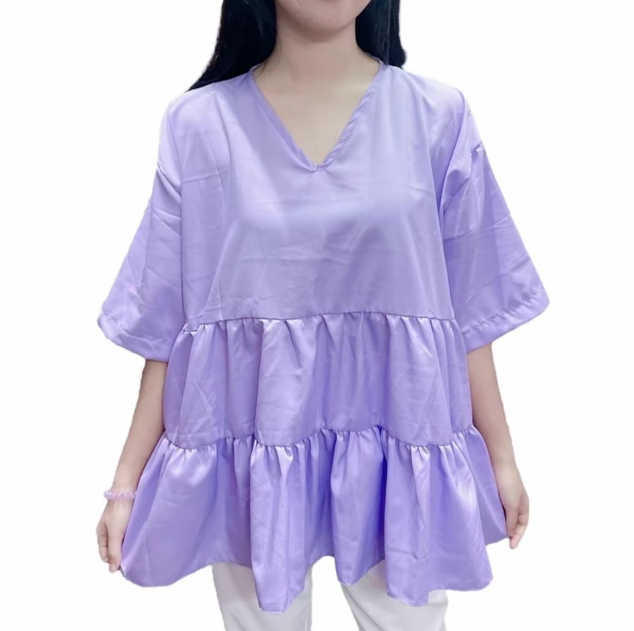 HC V Neck Babydoll Top