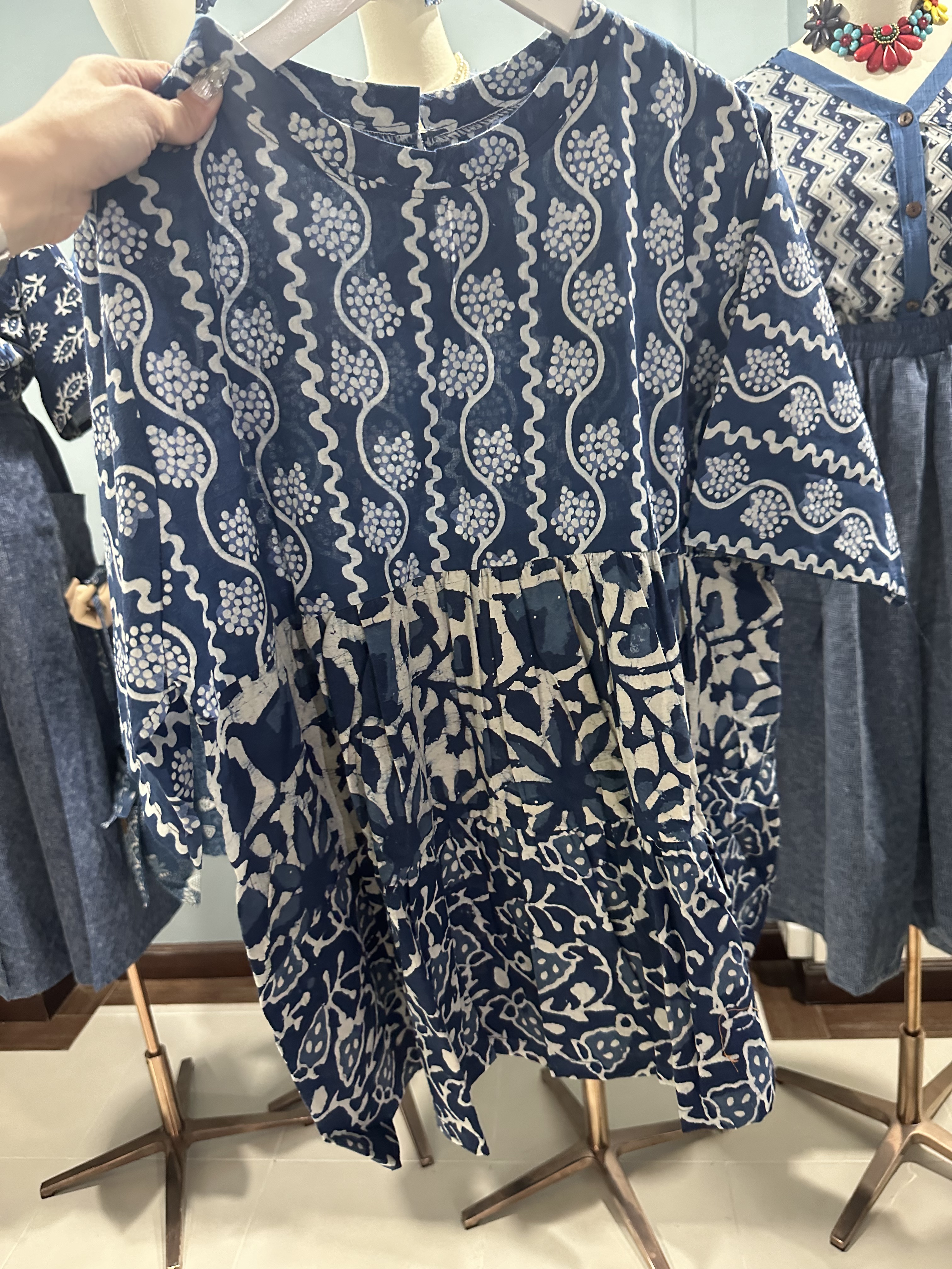 Indigo Babydoll Top