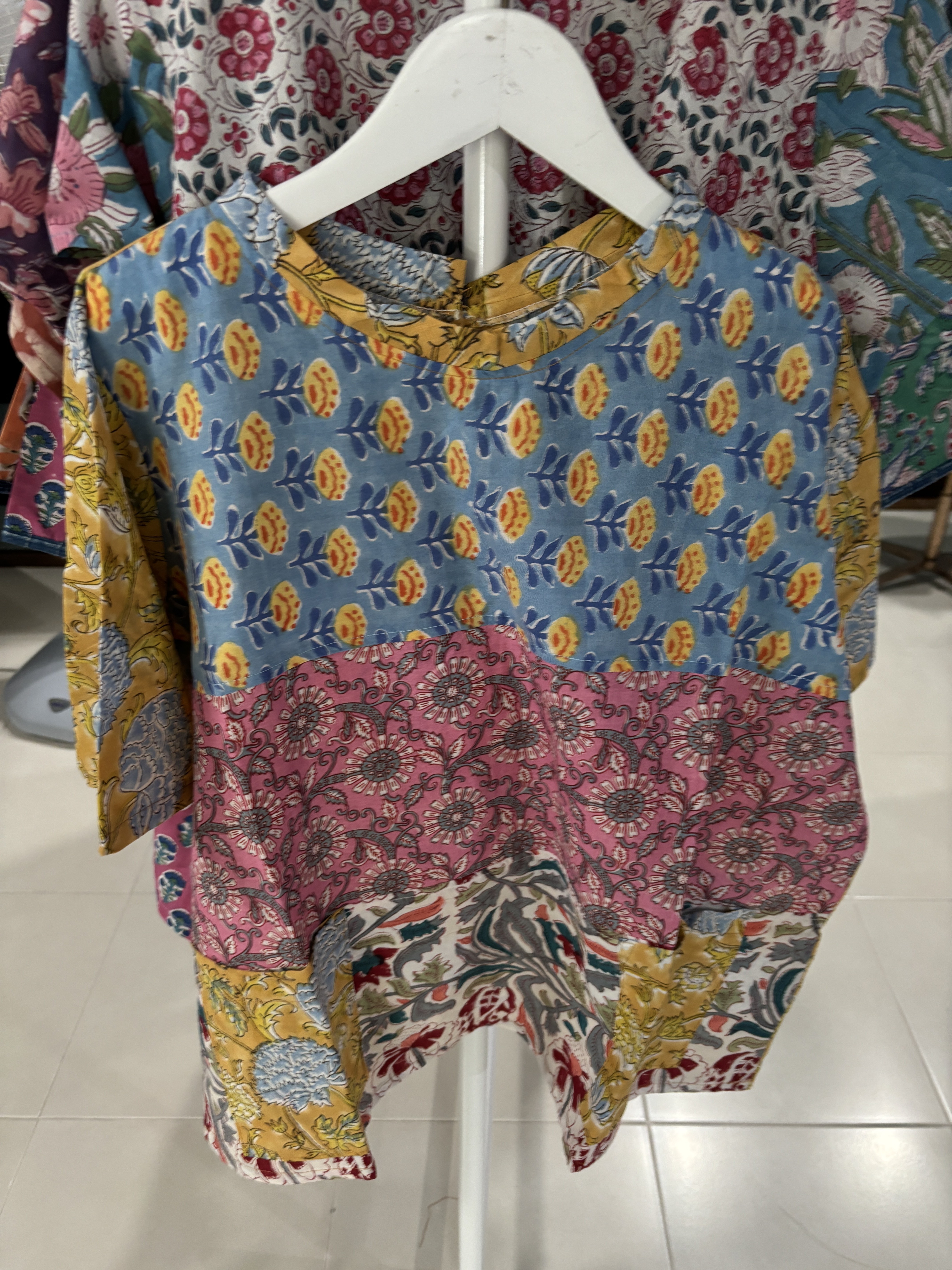 Indian Cotton Round Neck Short Sleeves 2