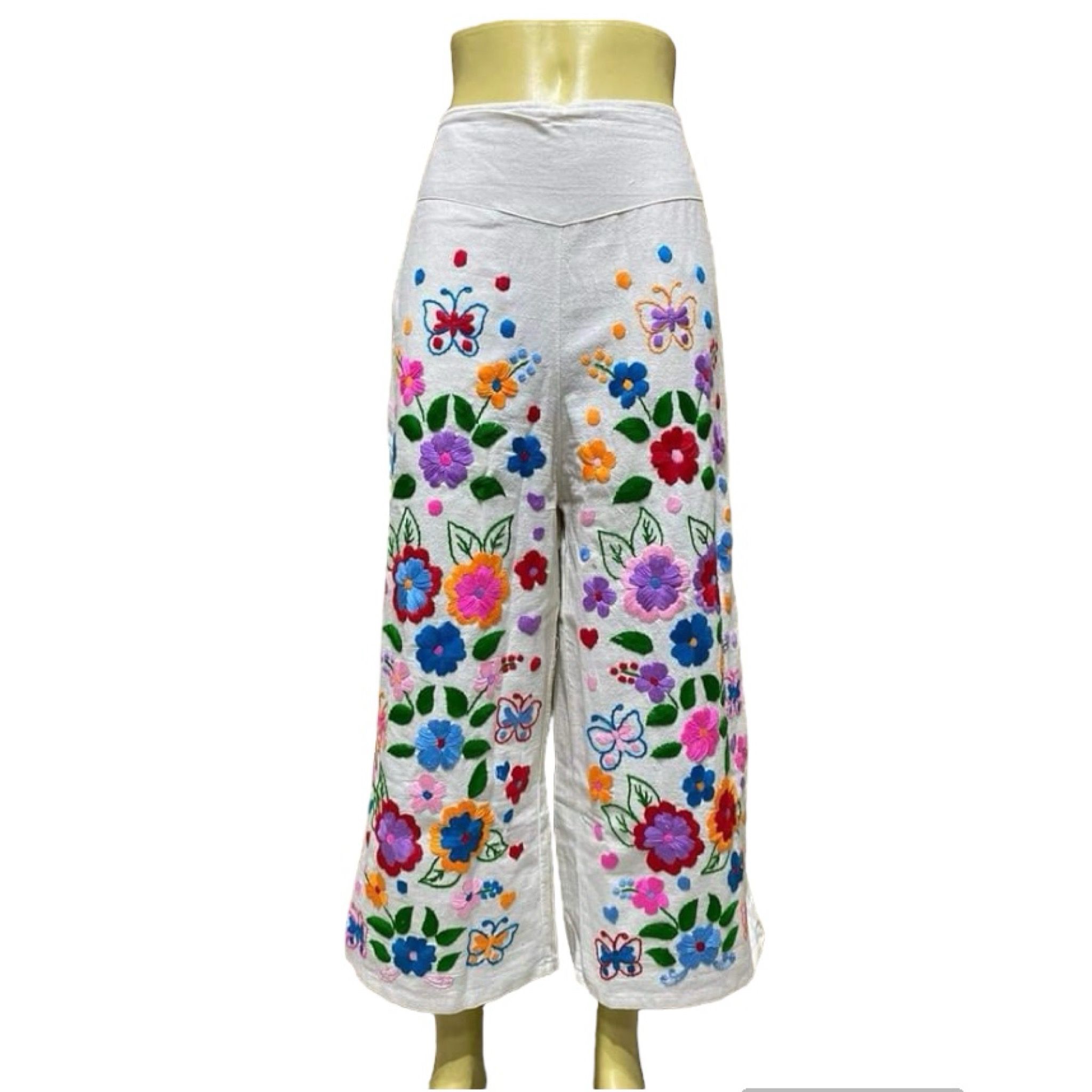 HM 100% Cotton Embroidery Pants