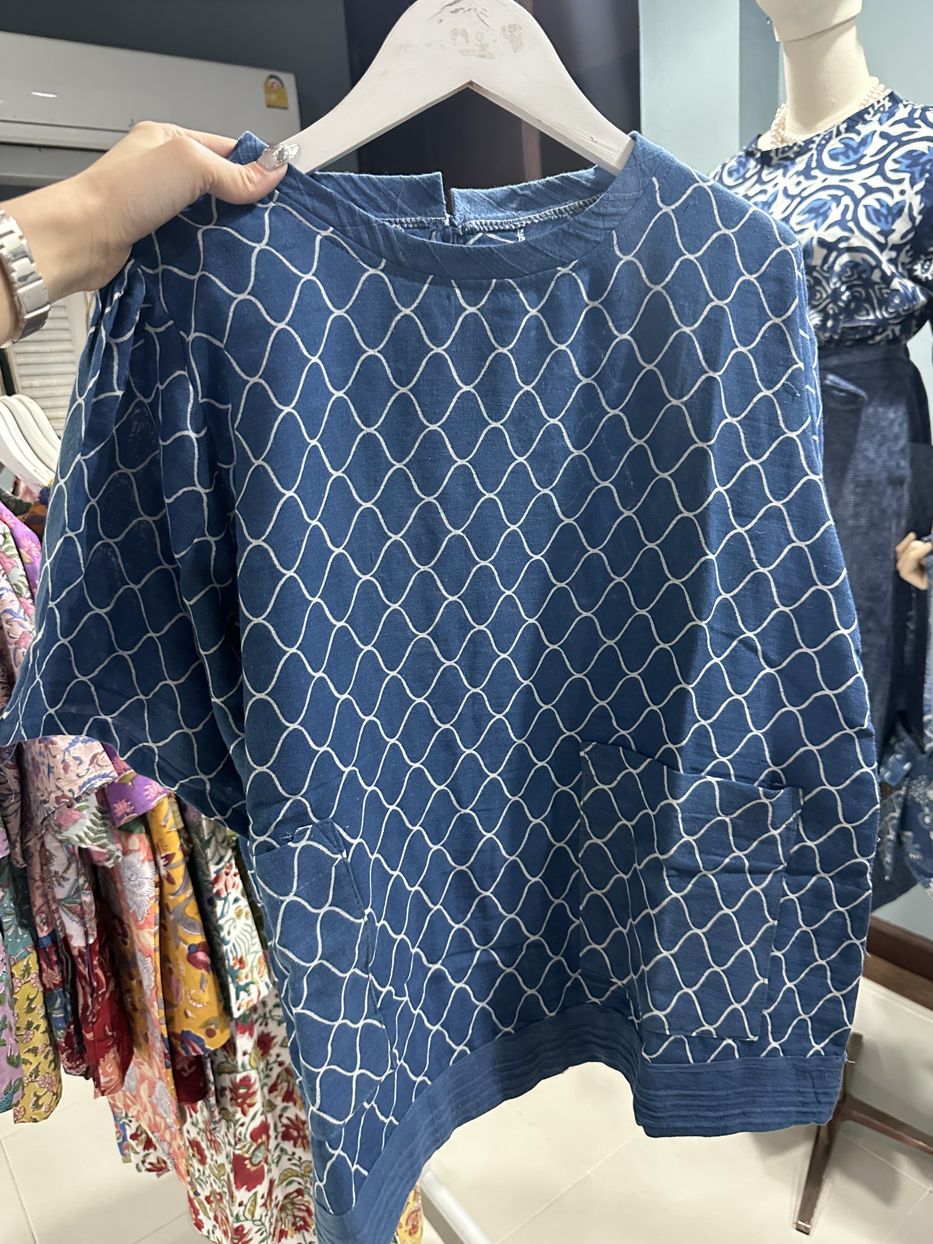 Indigo Full Colour Collar Top