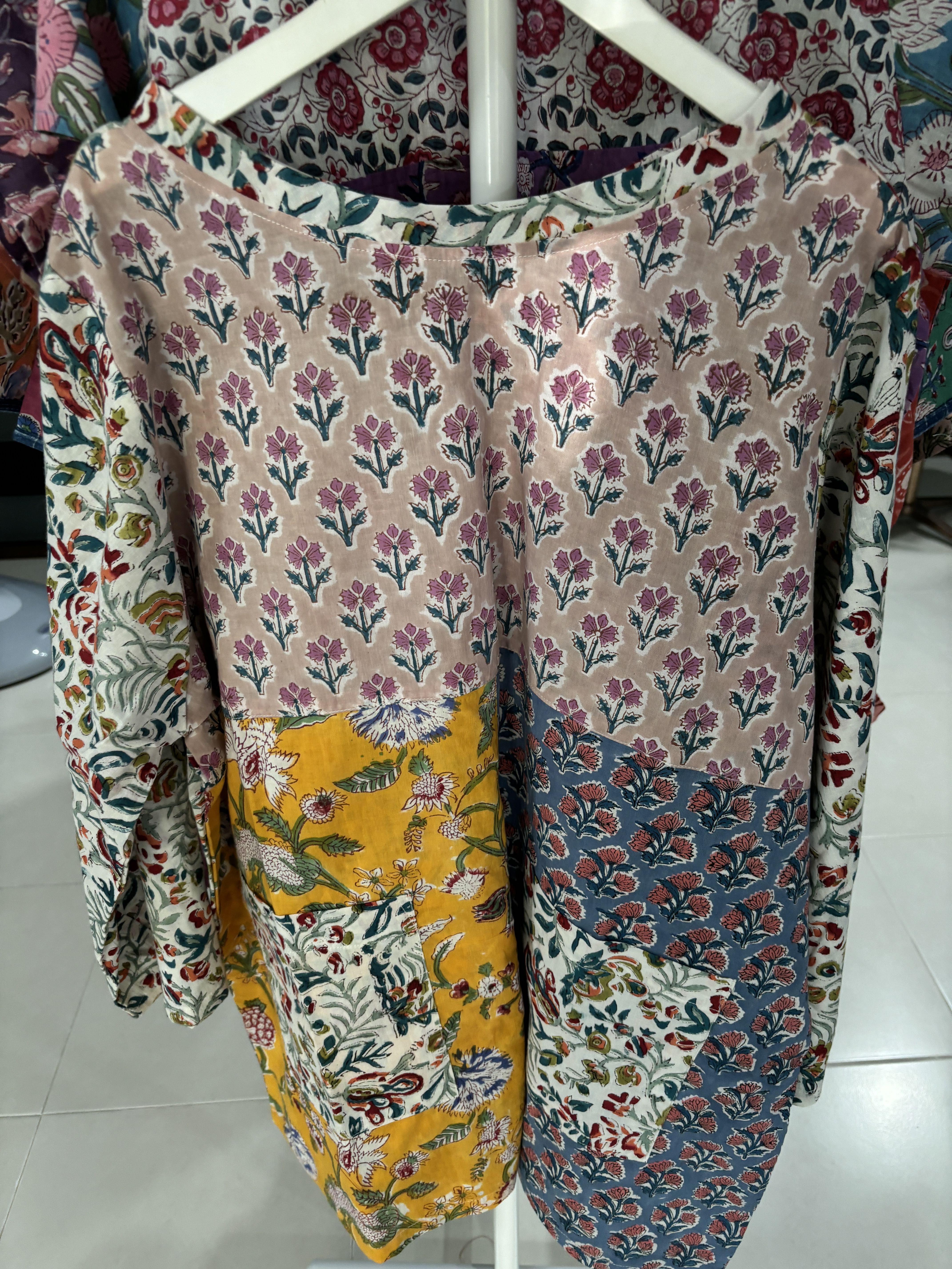 Indian Cotton Long Sleeves Dress