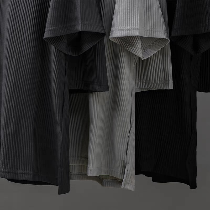 Wanglei Unisex Pleated Top & Shorts Set