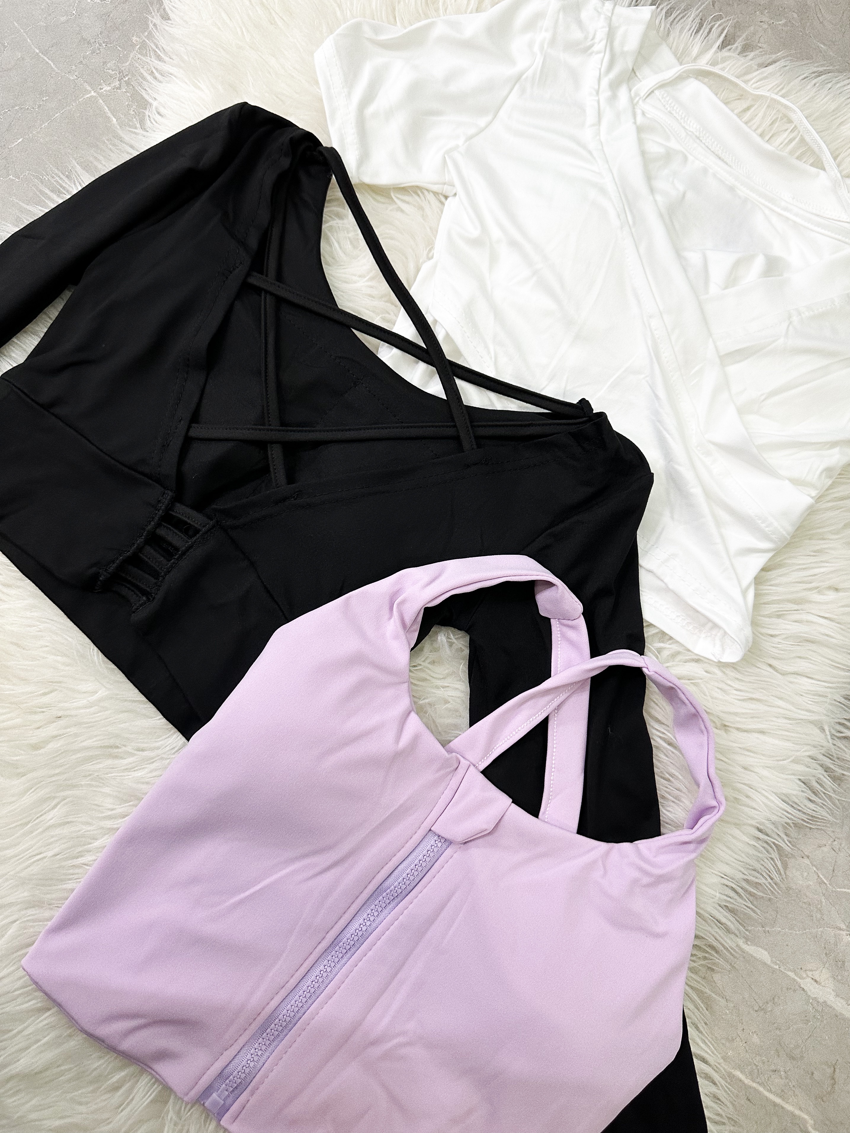 Sleeveless Halter Thick Cross Back Front Zip Sports Bra