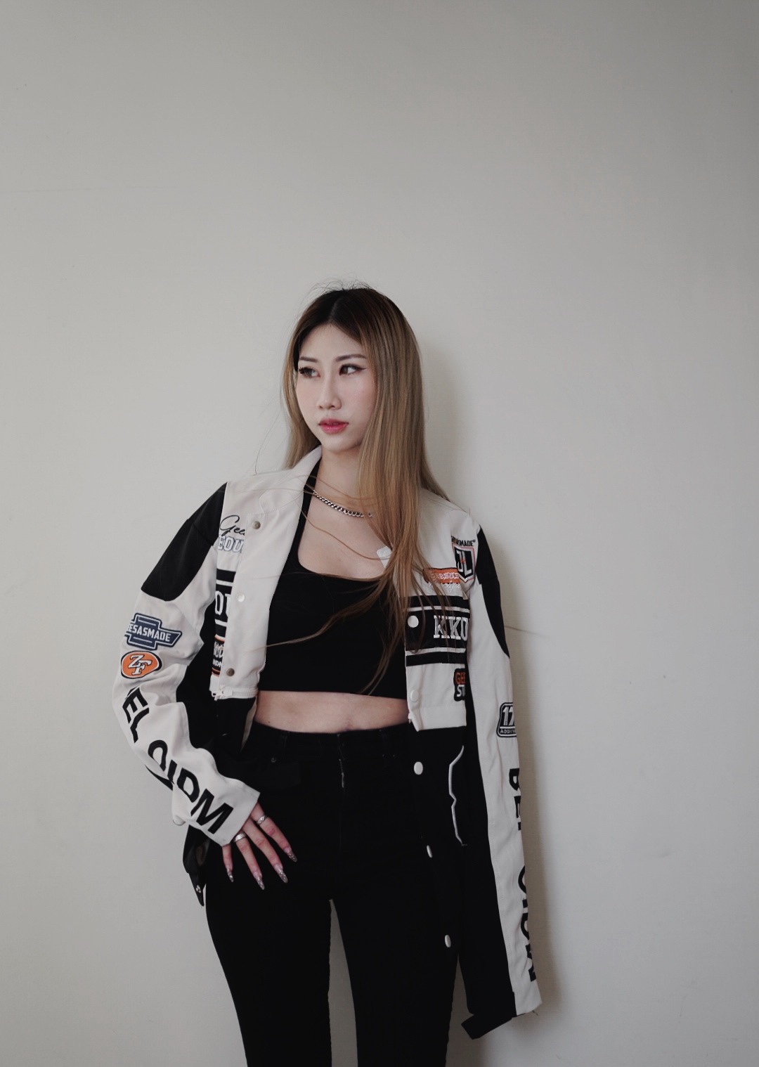 Two-Way Oversized Biker Jacket & Skirt