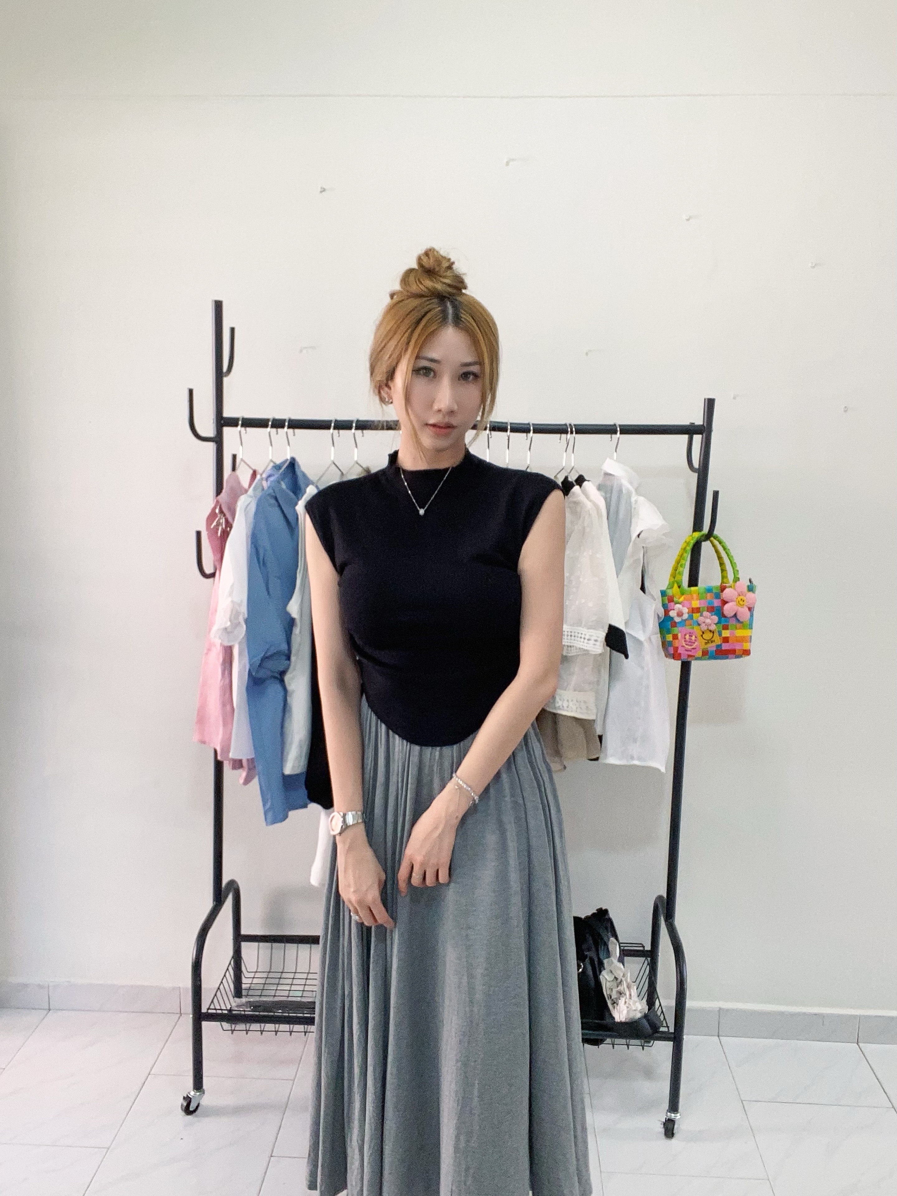 Korean Cotton Casual Comfy Top & Skirt Set