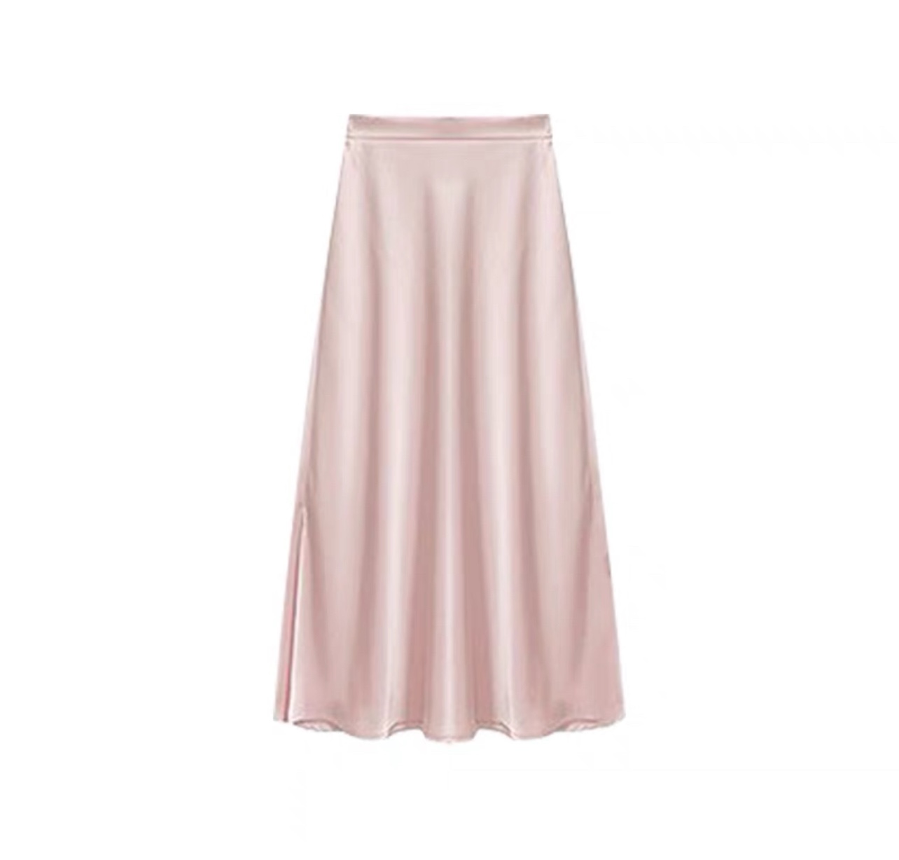 Korean Frill Sleeves Top & Silk Long Skirt