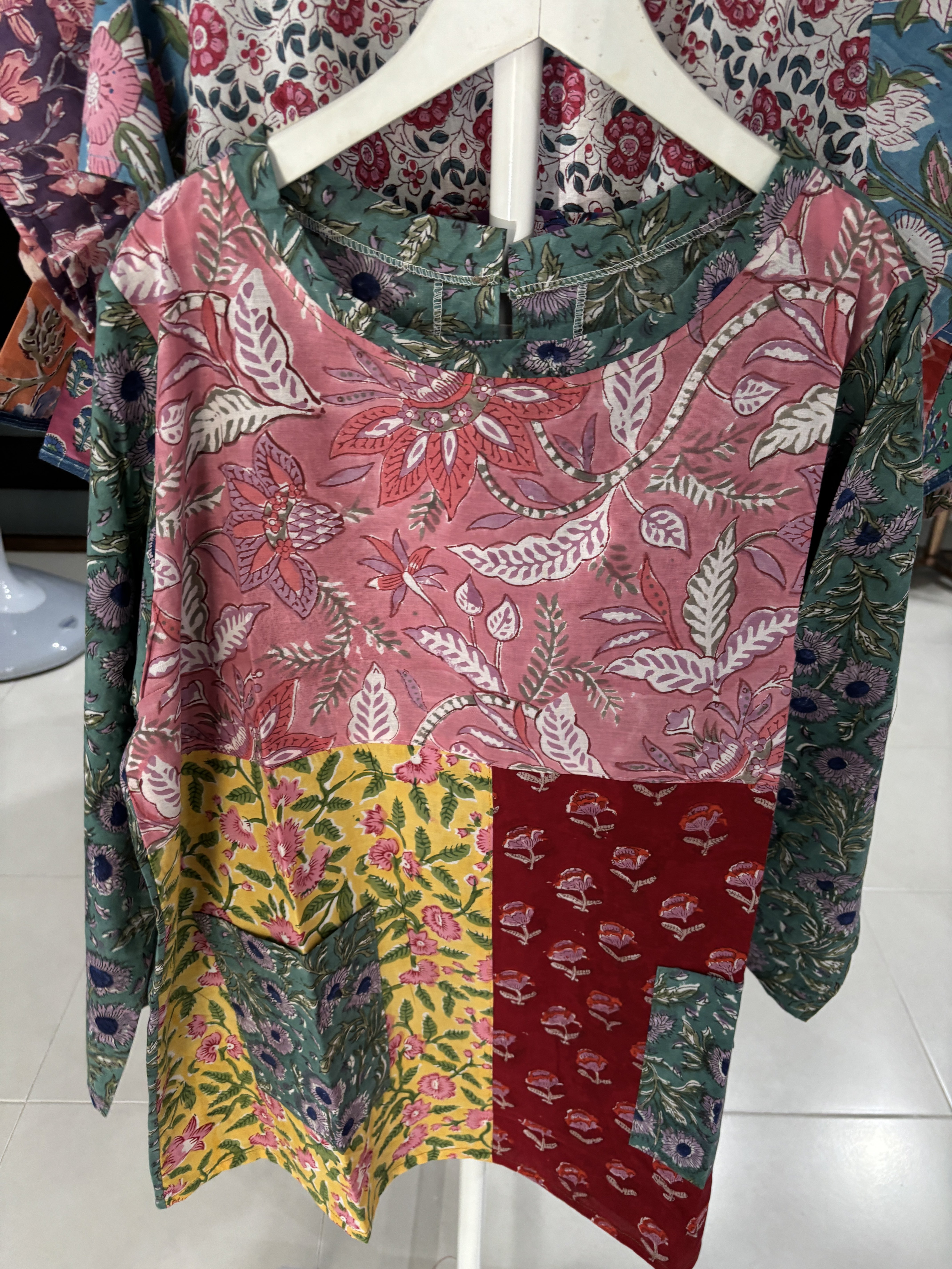 Indian Cotton Long Sleeves Dress