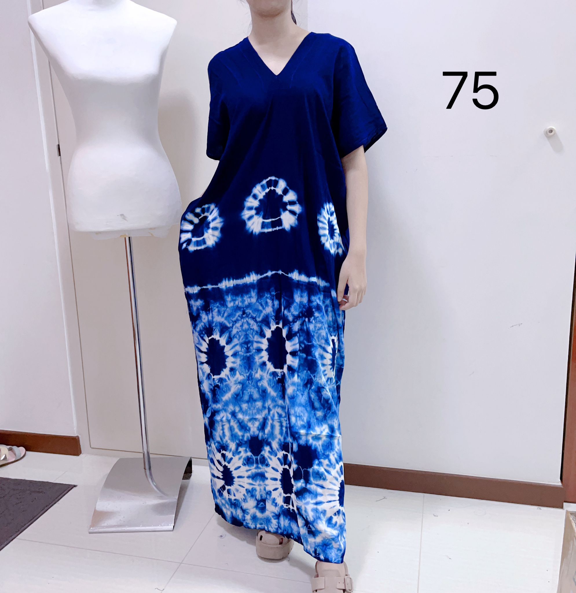 HC Blue Tie Dye Long Dress