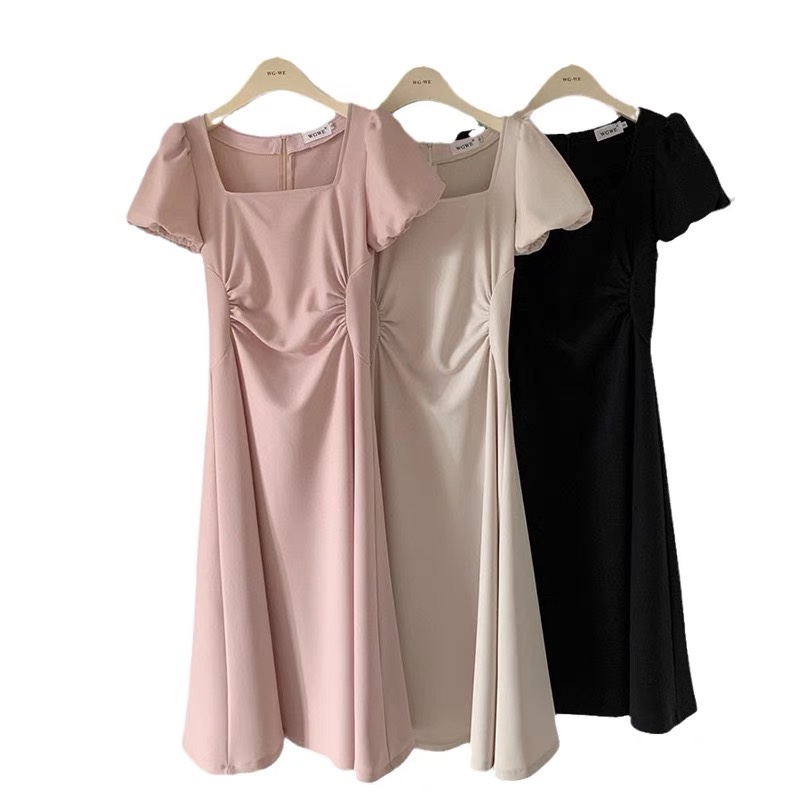 Puffy Sleeves Dress (2 Colours)