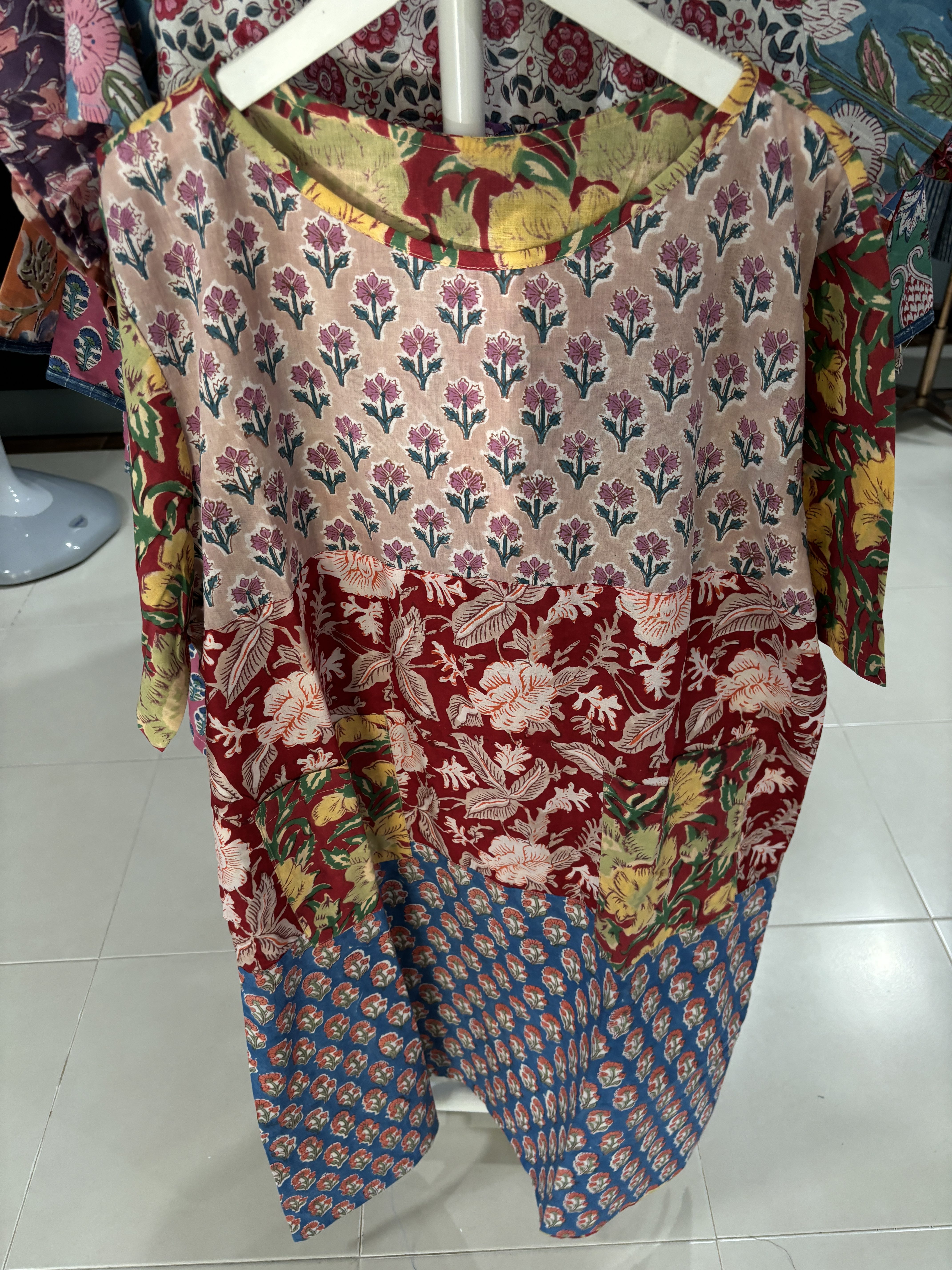 Indian Cotton Short Sleeves Dress