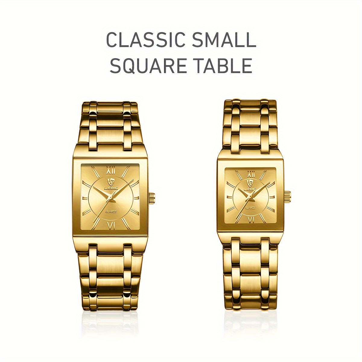 LIEBIG Men Women Classic Square Business Quartz Watch