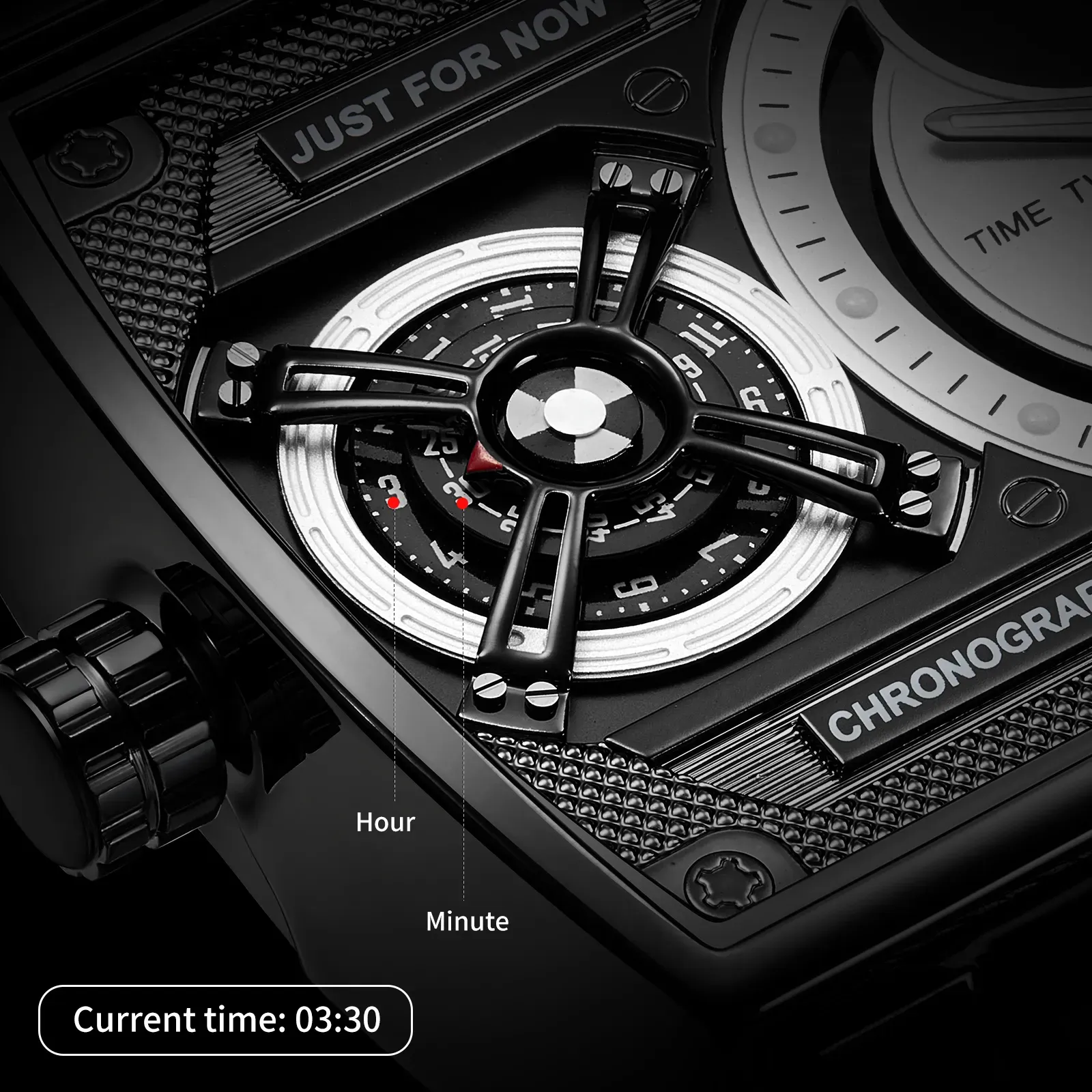 GH813 Men's Multifunctional Square Watch 47 mm