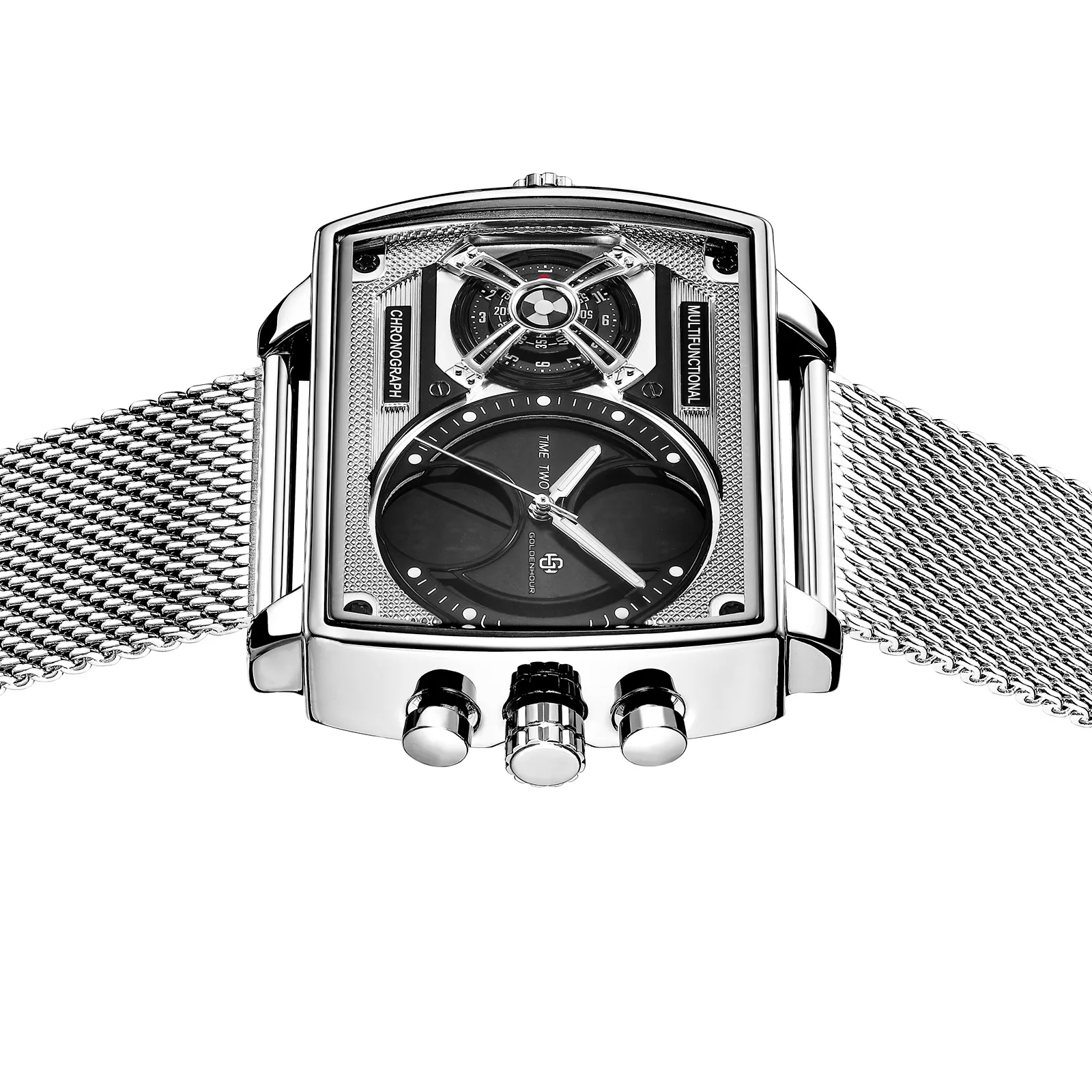 GH813 Men's Multifunctional Square Watch 47 mm