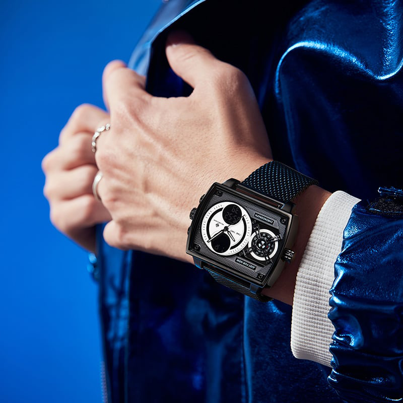 GH813 Men's Multifunctional Square Watch 47 mm