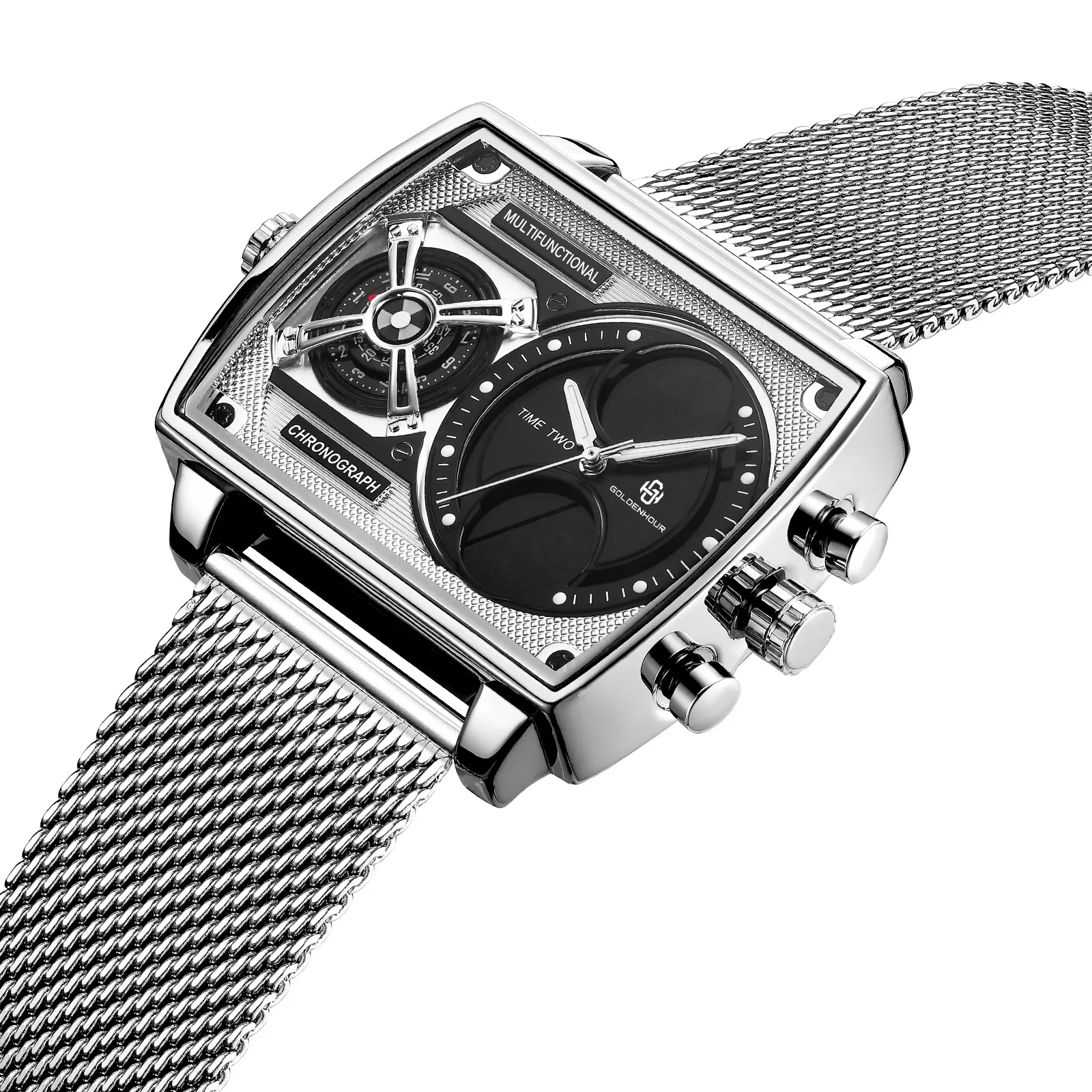 GH813 Men's Multifunctional Square Watch 47 mm