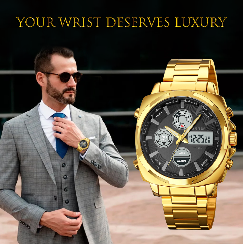 Multi functional dual movement watch