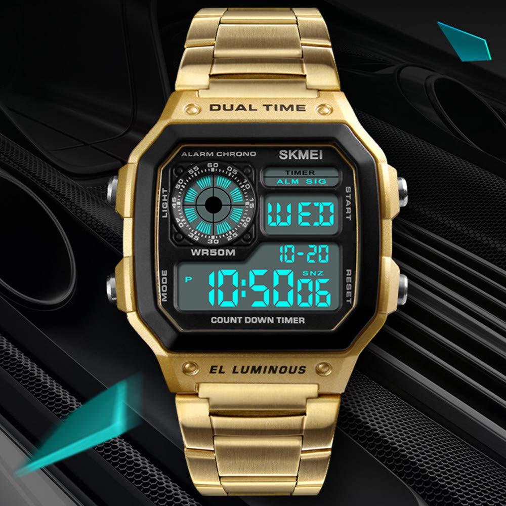 Top Brand Wholesale Stainless Steel Men Luxury Fashion Digital Watch