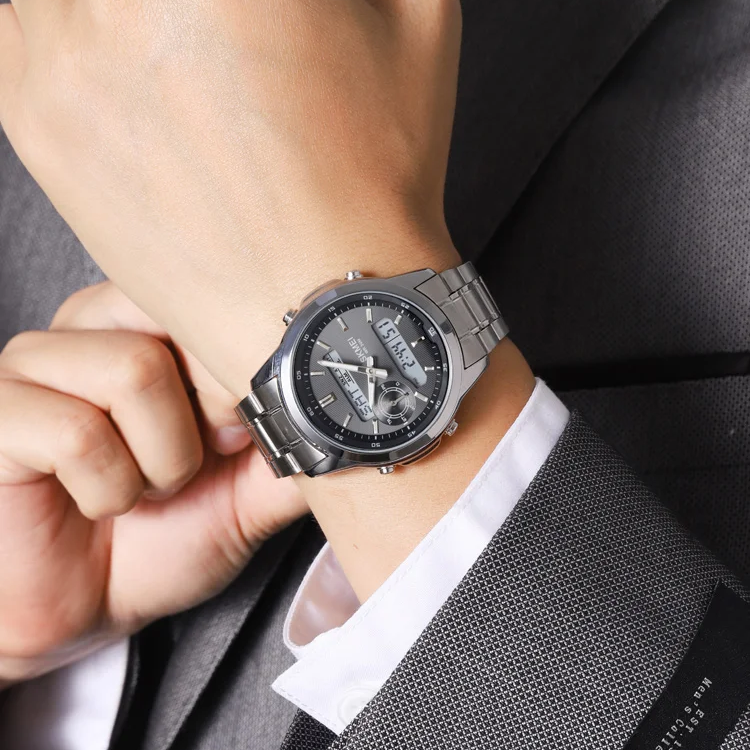 Men's radar dual display business simple watch