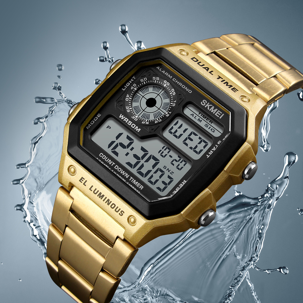 Top Brand Wholesale Stainless Steel Men Luxury Fashion Digital Watch