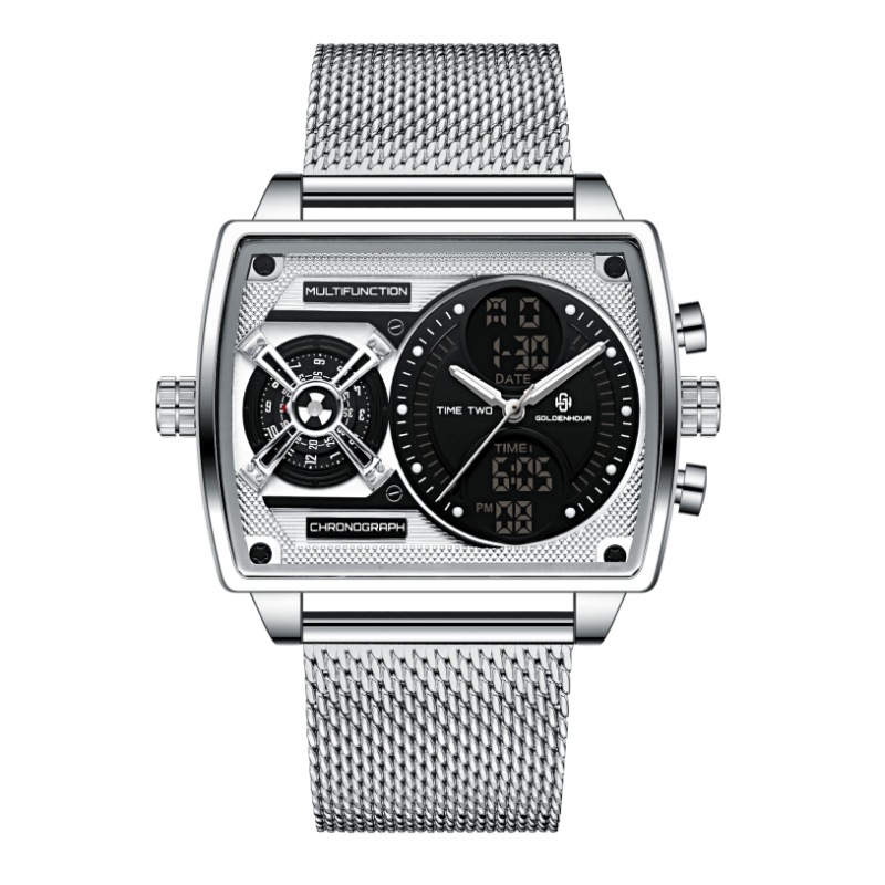 Ark II Starship Concept Trendy Multi-functional Square Large Dial Watch