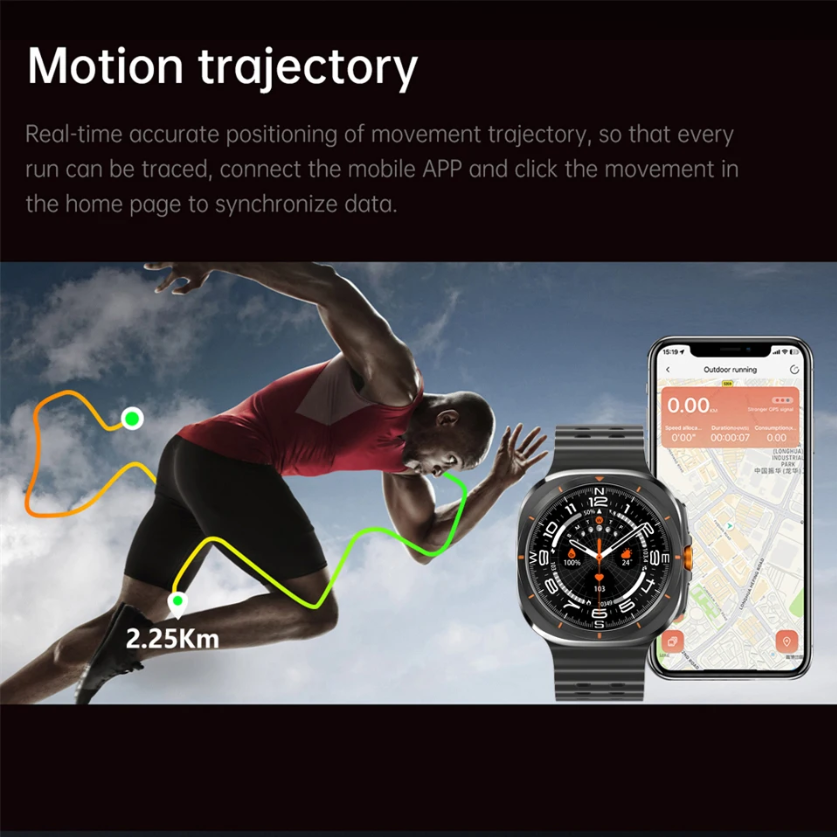 2024 New Compass NFC GPS Track Bluetooth Call Smart Watch