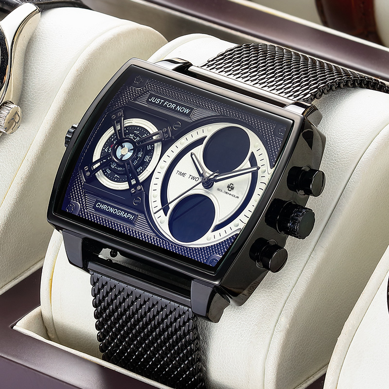 GH813 Men's Multifunctional Square Watch 47 mm