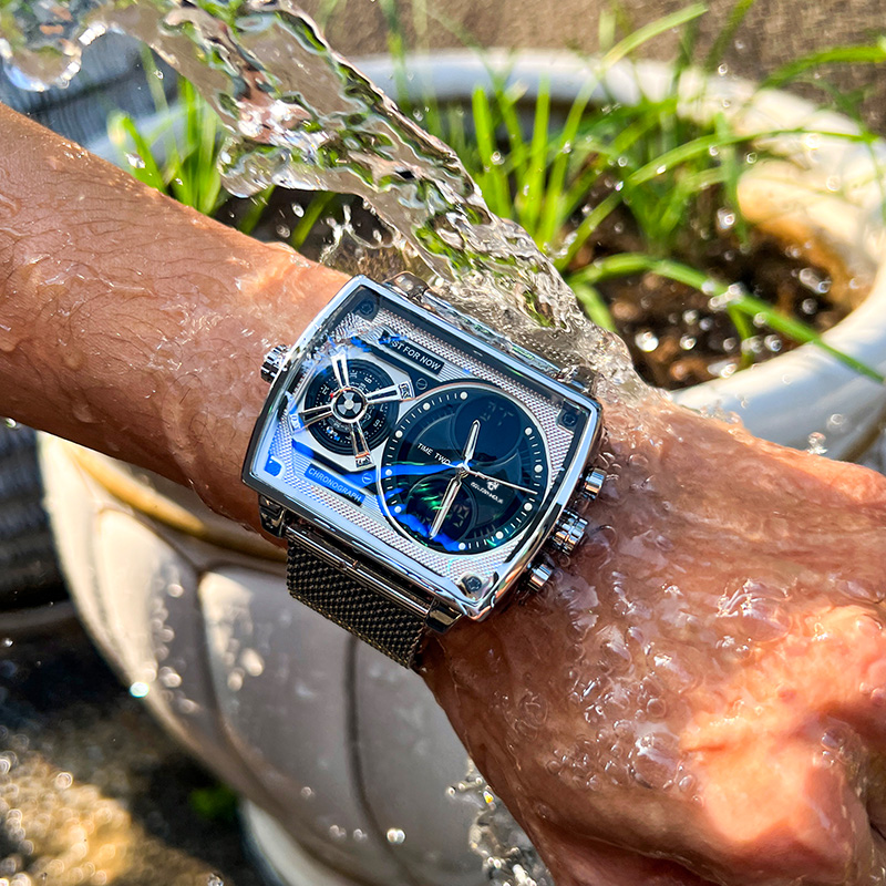 GH813 Men's Multifunctional Square Watch 47 mm