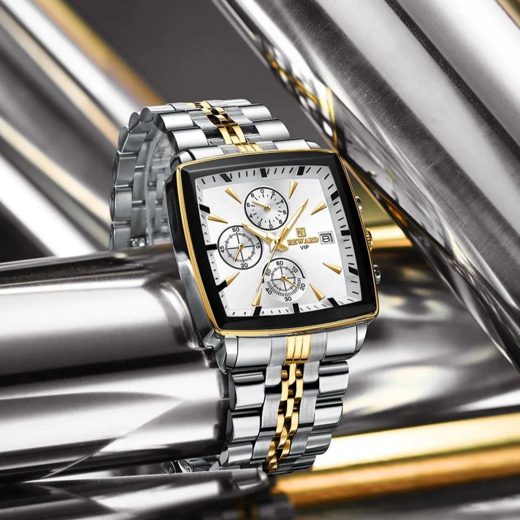 Rectangle Men's Watches Quartz Wristwatches Luxury Business Watch