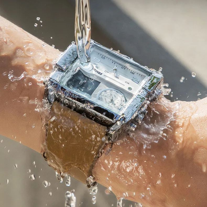 Men's Triple Display Quartz Watch