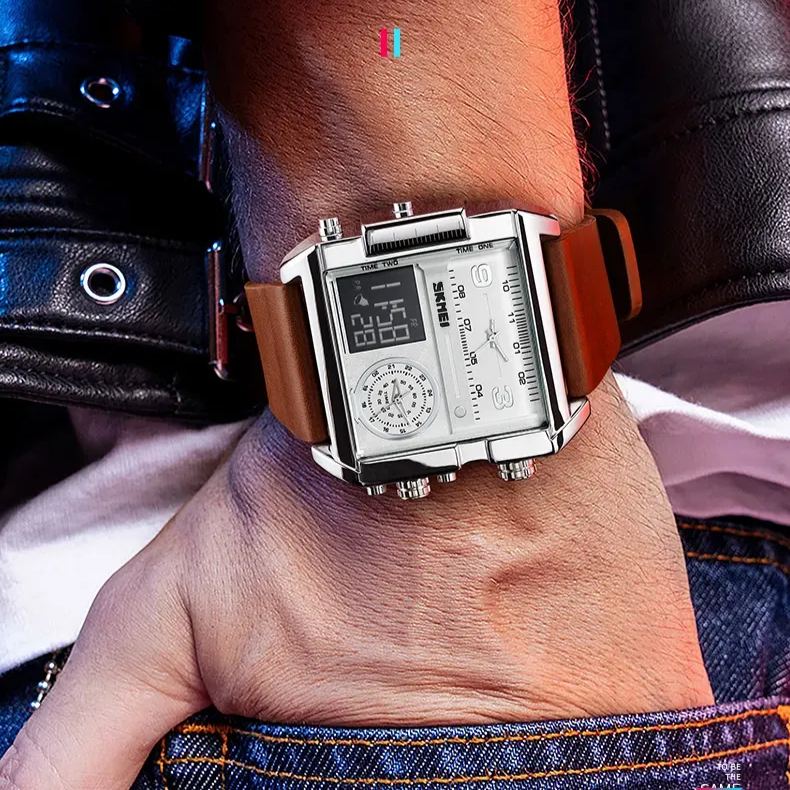 Men's Triple Display Quartz Watch