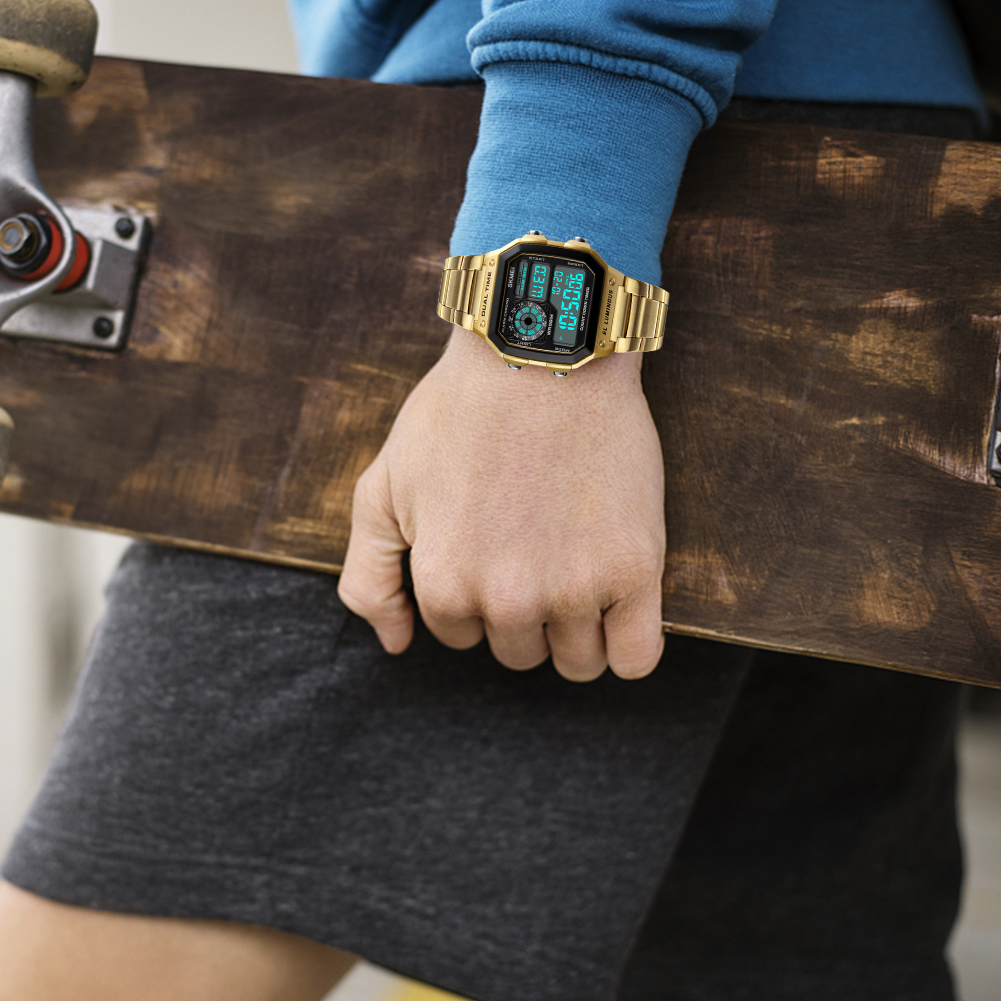 Top Brand Wholesale Stainless Steel Men Luxury Fashion Digital Watch