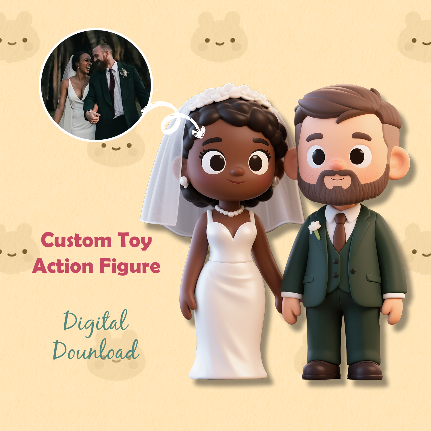 Custom Toy Figure 3D Mini Figures Personalization Photo Blind Box Gifts For Couple - CustomBobbleheadsAU