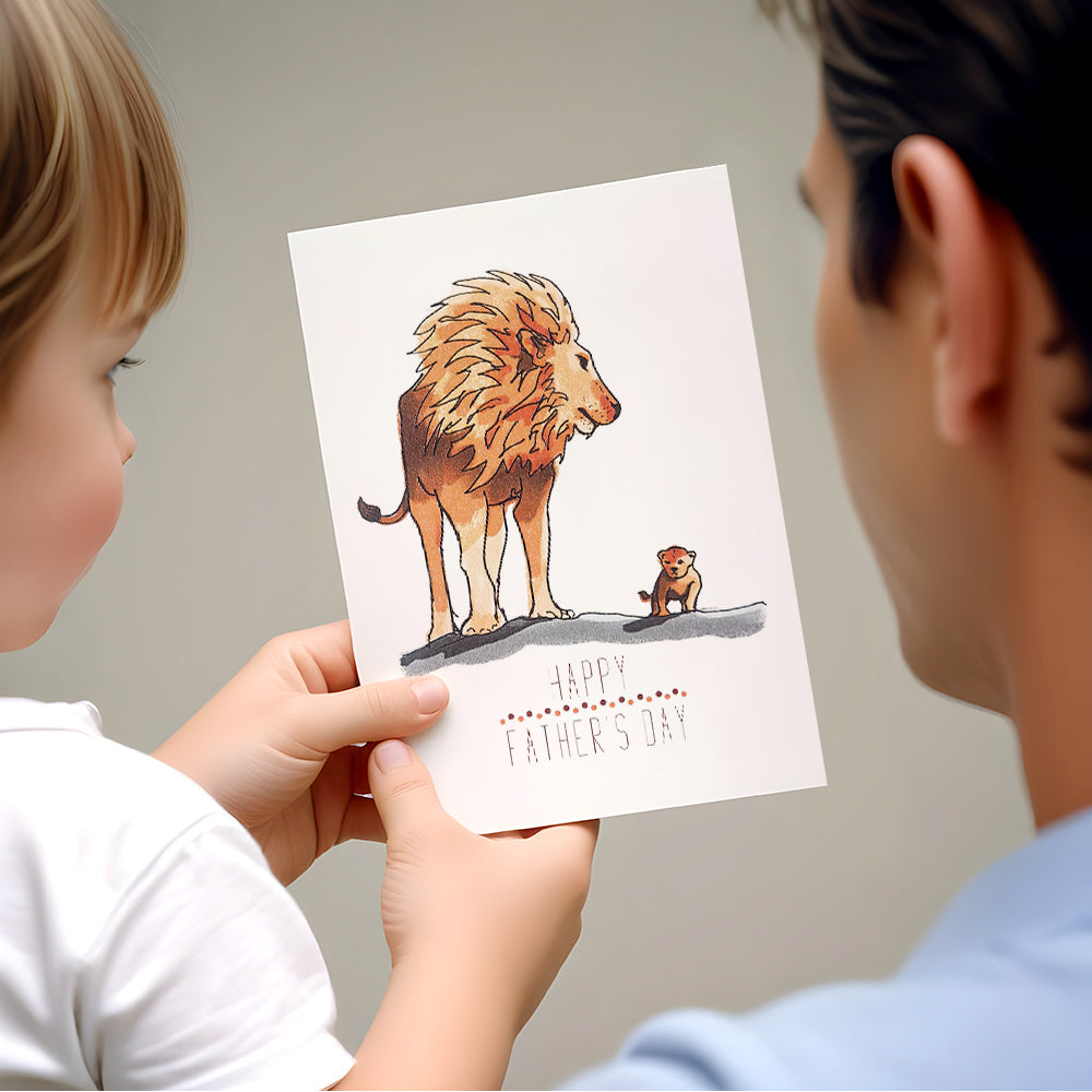 Father's Day Card Lion Father's Day Card Greeting Card for Dad